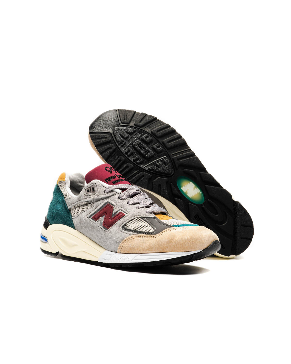 New Balance 990 Grey / Burgundy / Green / Beige - Image 25