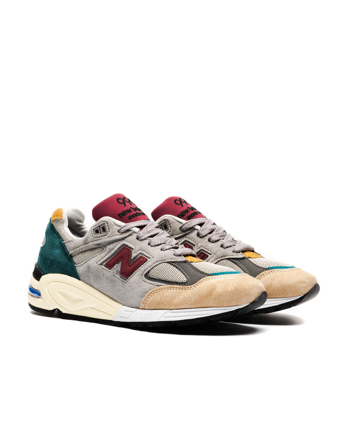 New Balance 990 Grey / Burgundy / Green / Beige - Image 23