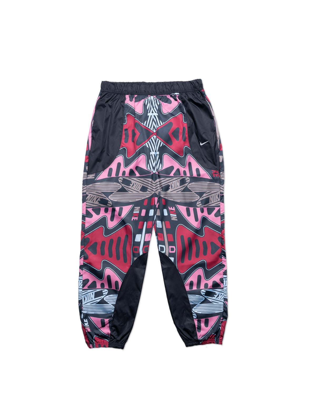 Nike Womens High Rise Woven Jogger Pants Black/White/Multi - Image 2