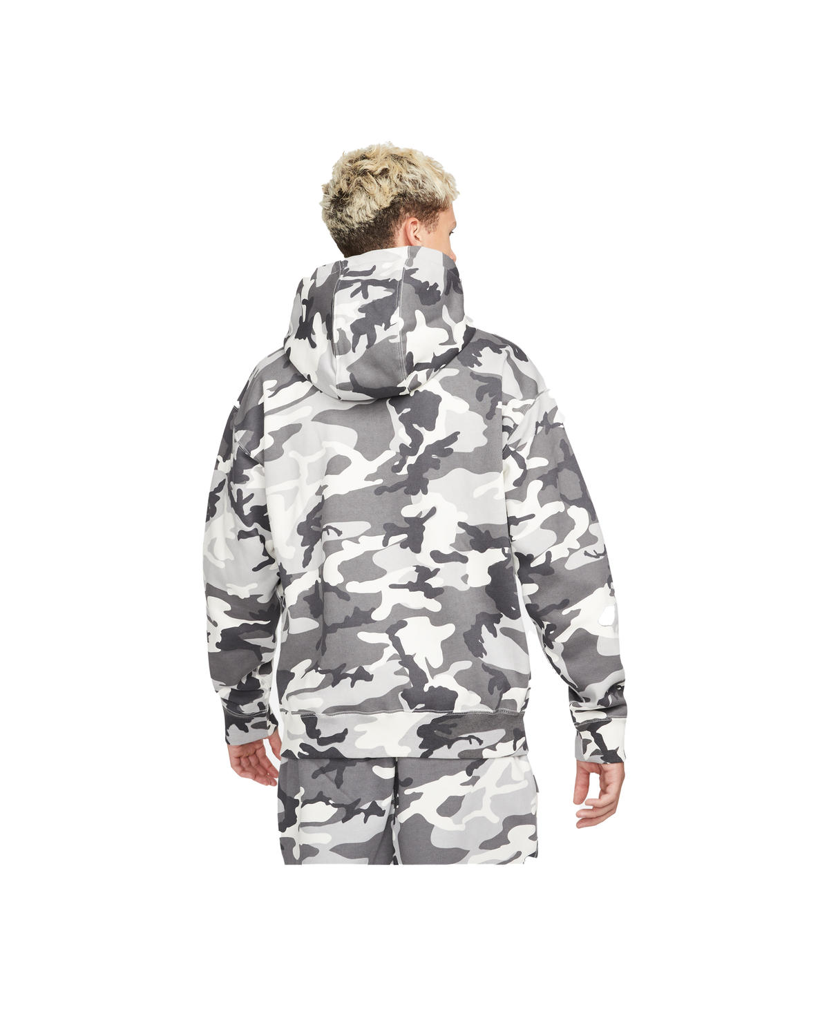 Nike NRG Solo Swoosh Hoodie Camo Gray - Image 3