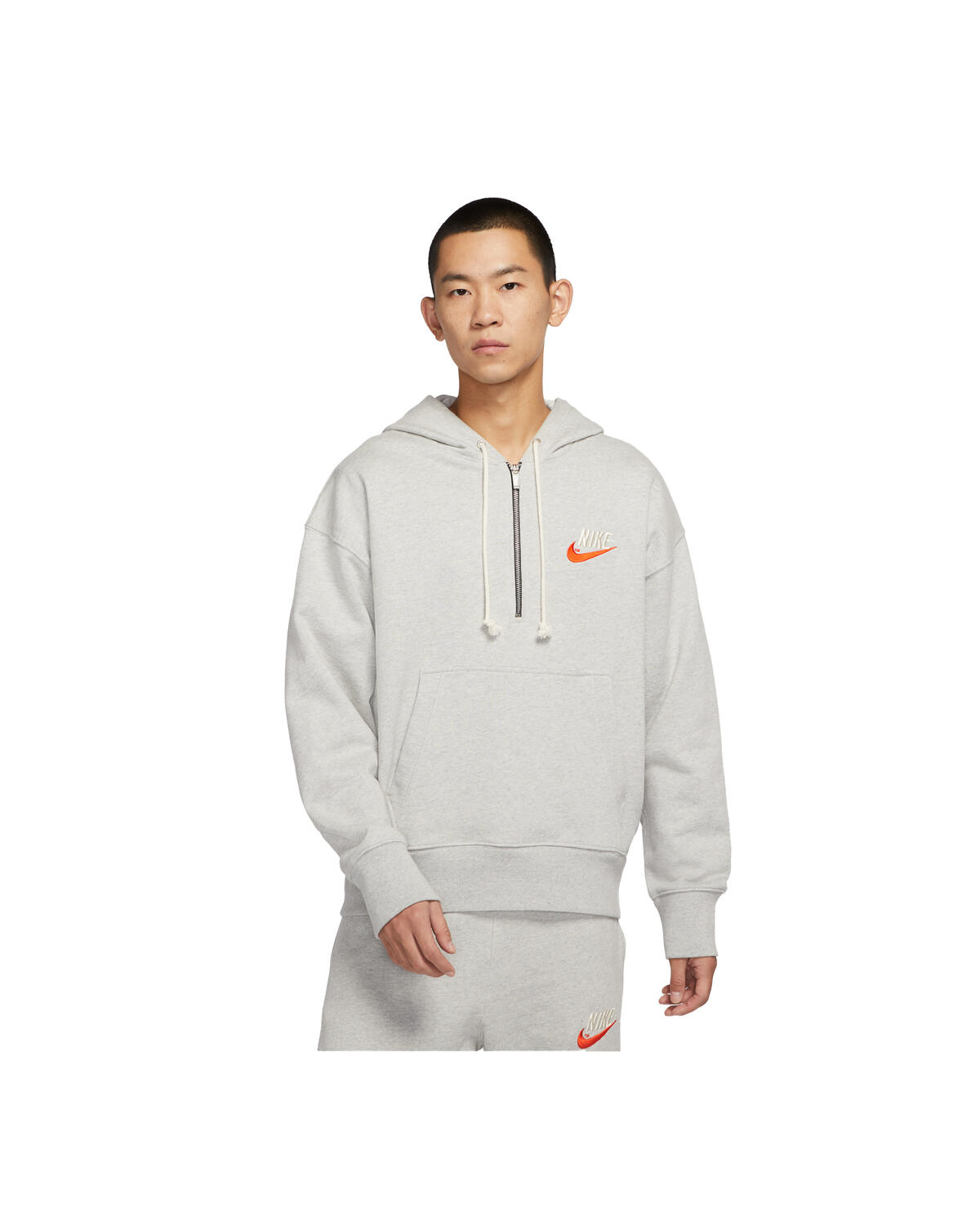 Nike NSW French Terry Pullover Hoodie Grey - Image 7