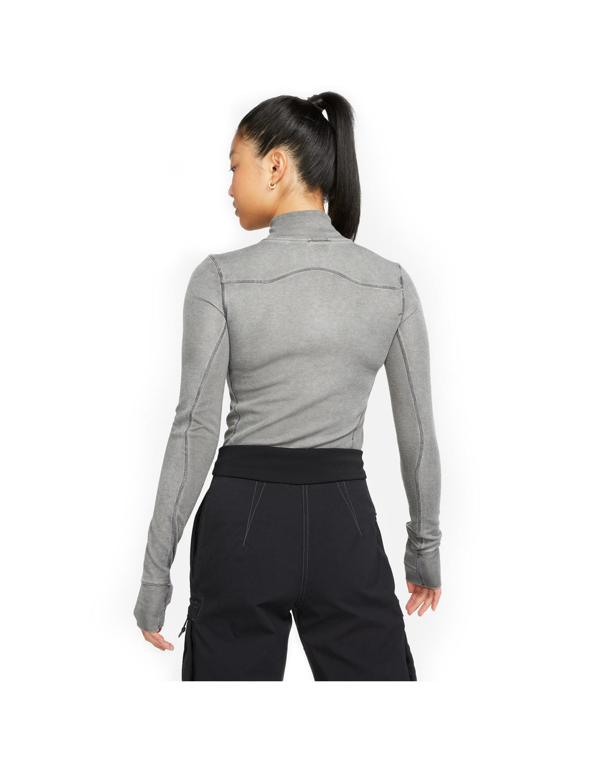 Nike ACG Womens Steeple Rock 1/2 Zip Baselayer Black / Black - Image 2