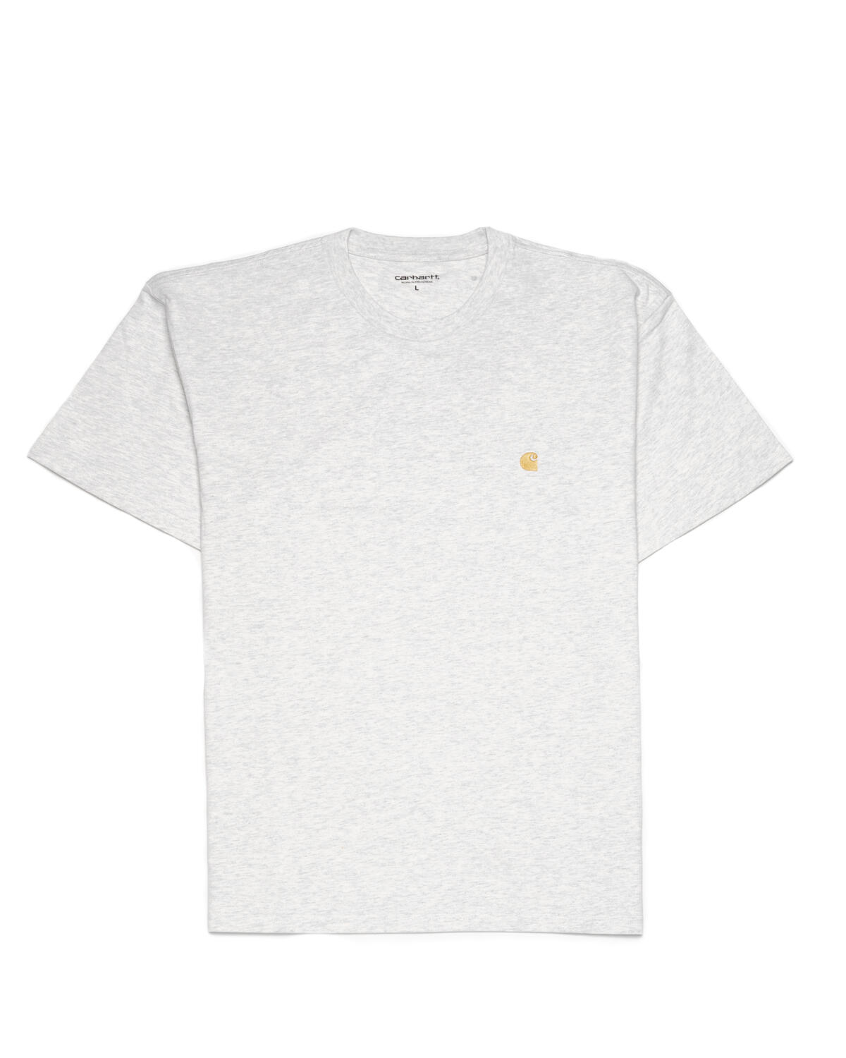 Carhartt WIP S/S Chase T-Shirt Grey Heather / Gold - Image 5