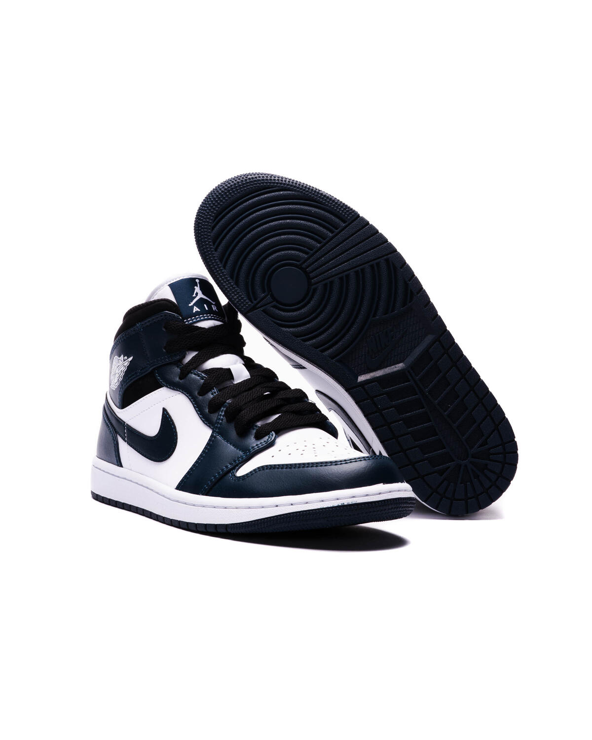 AIR JORDAN 1 Mid Size 11.5 Armory Navy Nike Sneakers 554724-411 Navy-White-Black Nike Air Jordan 1 Mid Armory Navy White Black Mens Size 11.5  main image 3