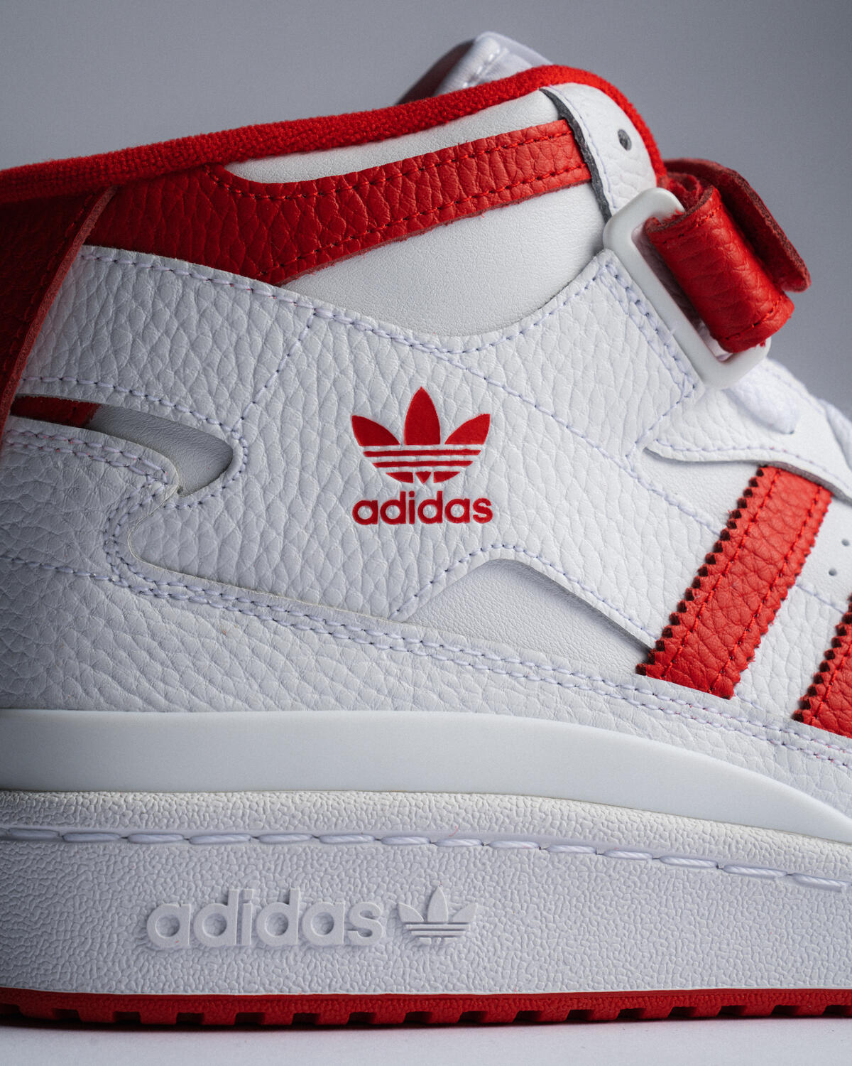 Adidas Forum Mid Ftw White / Vivid Red - Image 22