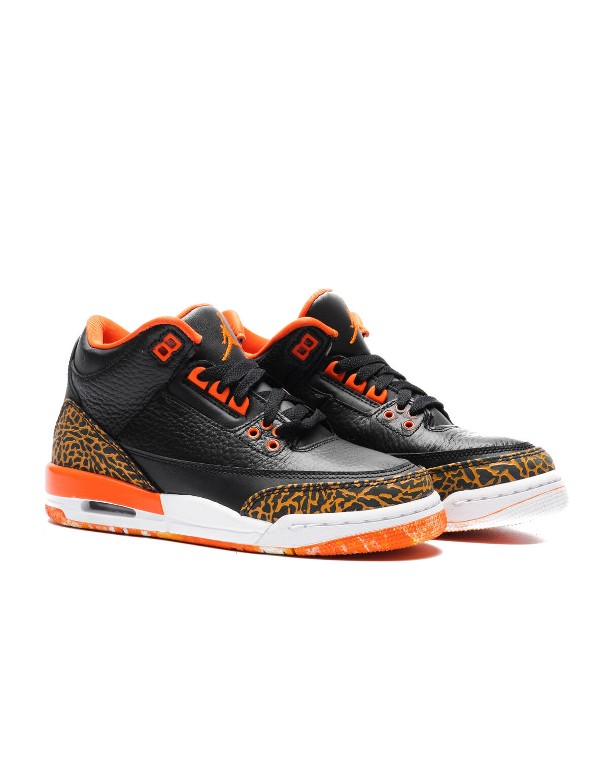 Air Jordan 3 Retro GS Black / Kumquat - Team Orange - White - Image 3