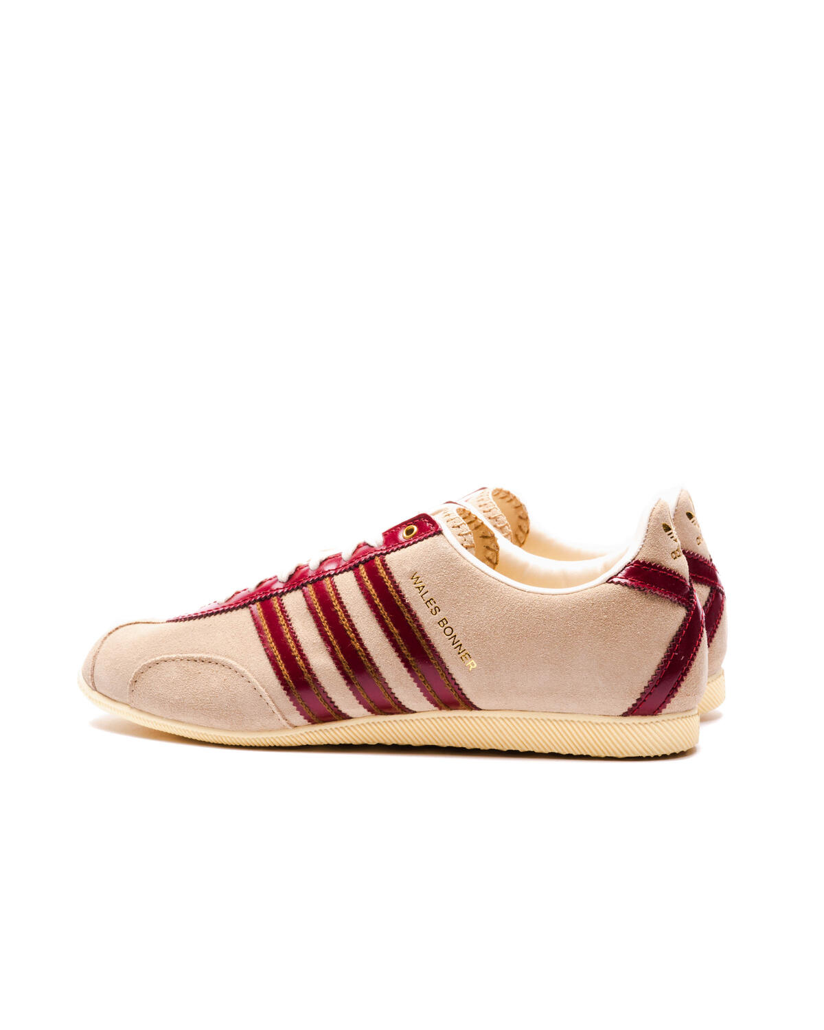 Adidas x Wales Bonner Mens WB Japan Shoes 'Cardboard/Collegiate Burgundy' - Image 4