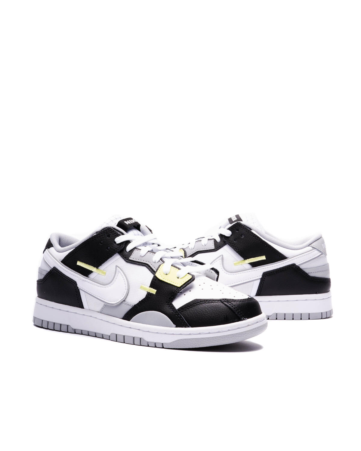 Nike Dunk Scrap Black / White - Wolf Grey - LT Lemon Twist - Image 5