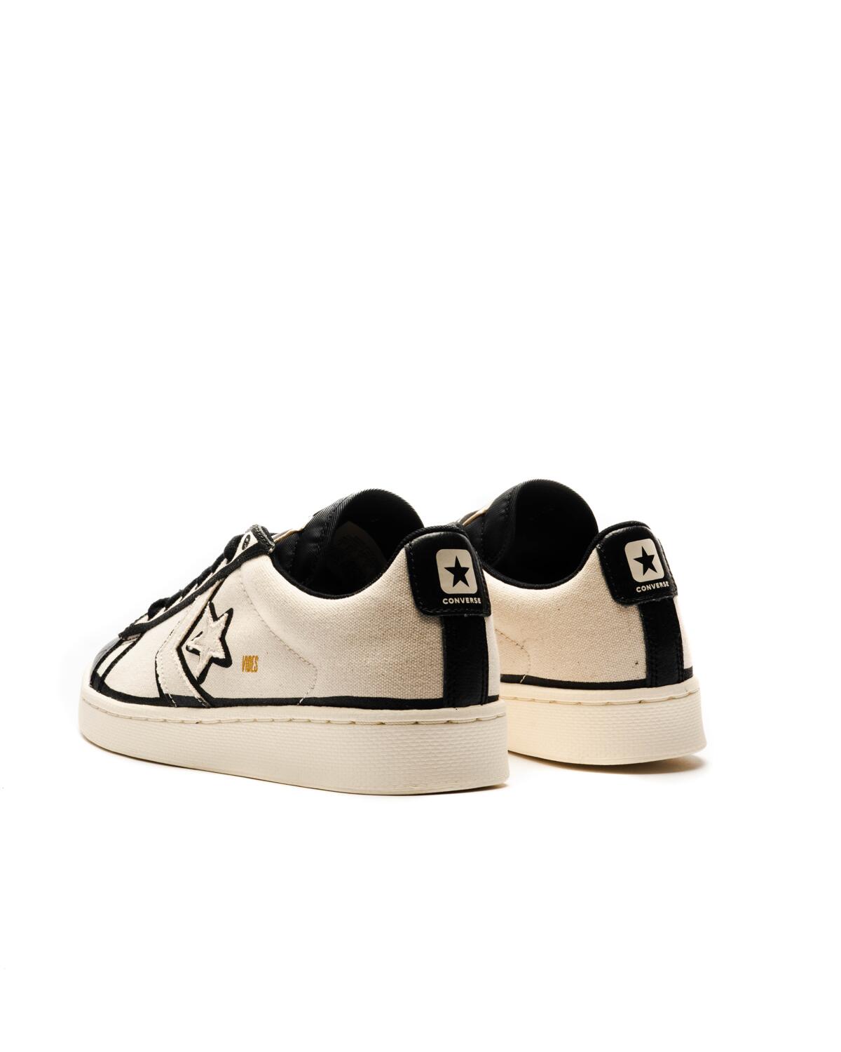 Converse x Joshua Vides Mens Pro Leather OX Shoes 'Natural Ivory/Black/White' - Image 21