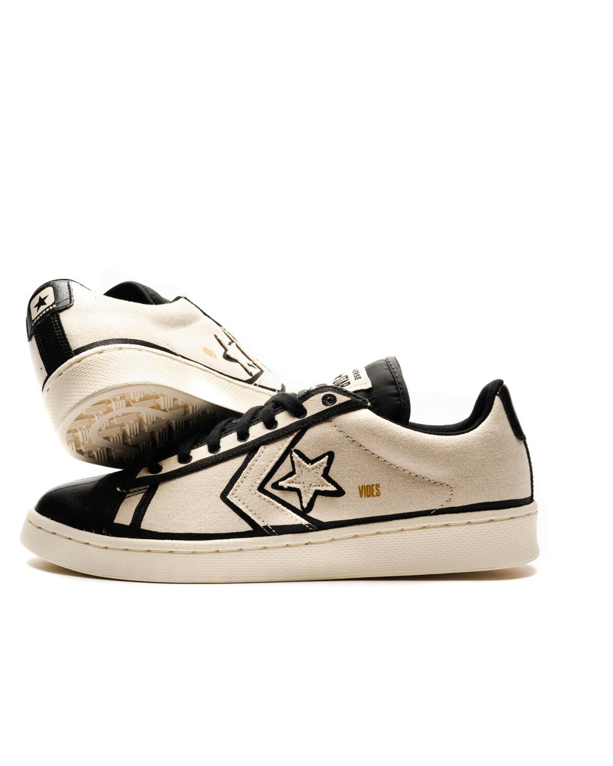 Converse x Joshua Vides Mens Pro Leather OX Shoes 'Natural Ivory/Black/White' - Image 22