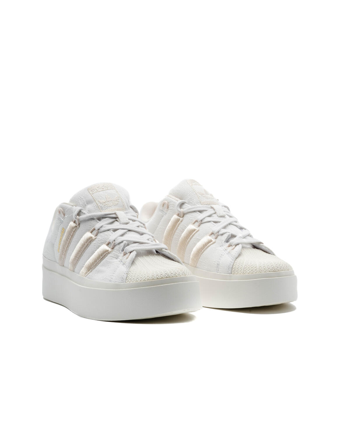 adidas Originals Superstar Bonega platform sneakers in white and