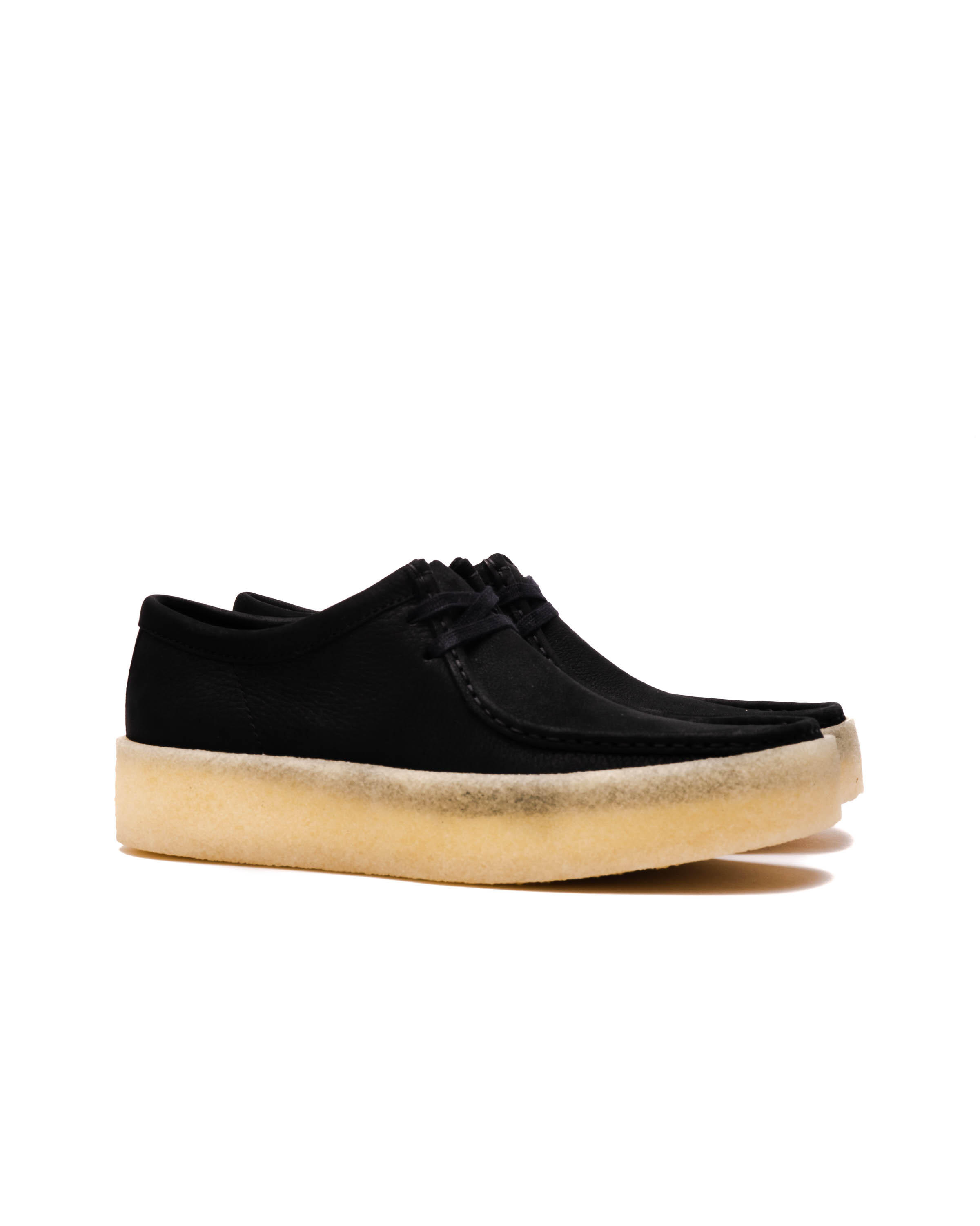 Clarks Men's Wallabee Cup Boot - Black Eco Leather With Crepe Sole - View #8