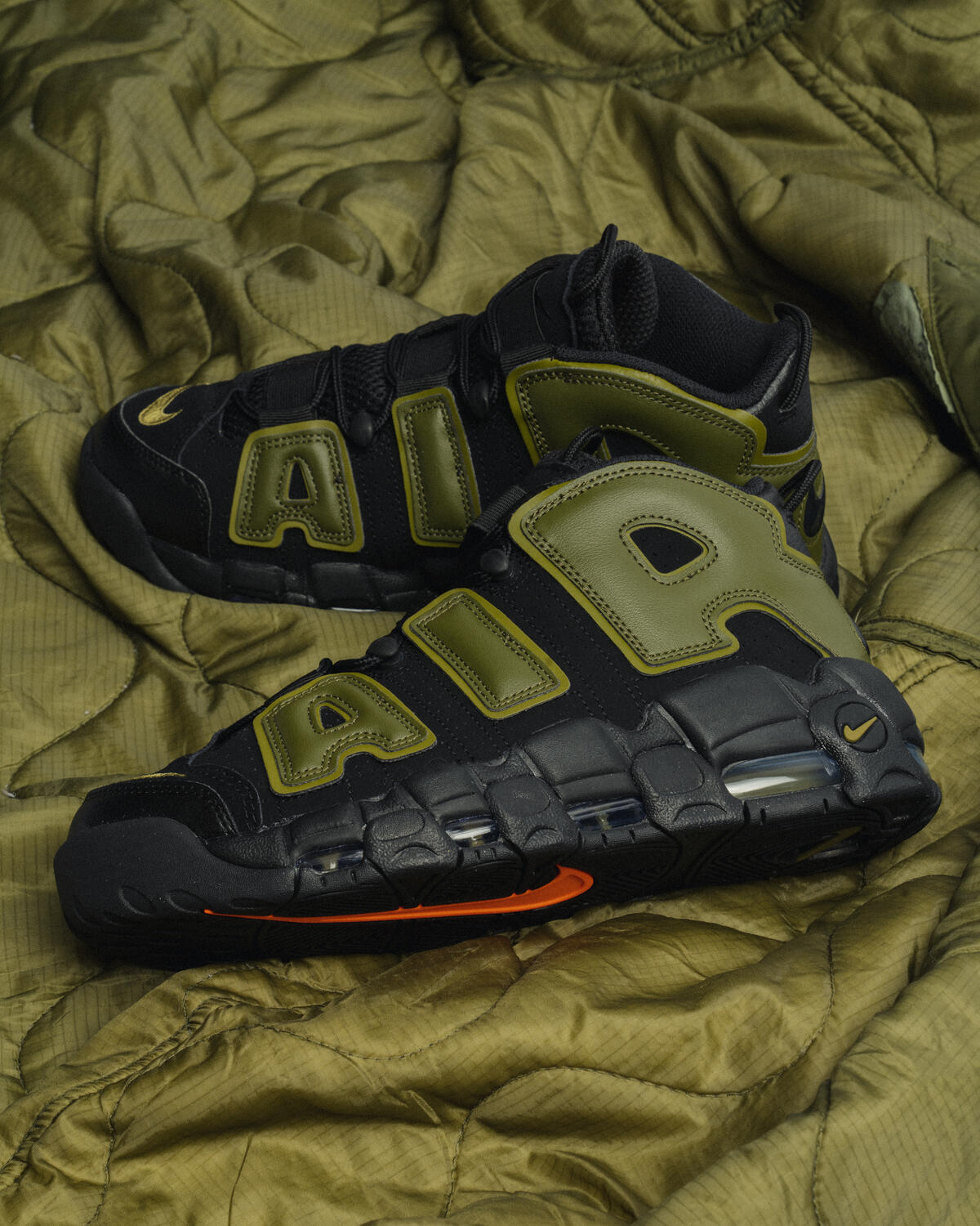 Nike Air More Uptempo `96 - Black / Pilgrim / Rough Green - Image 23