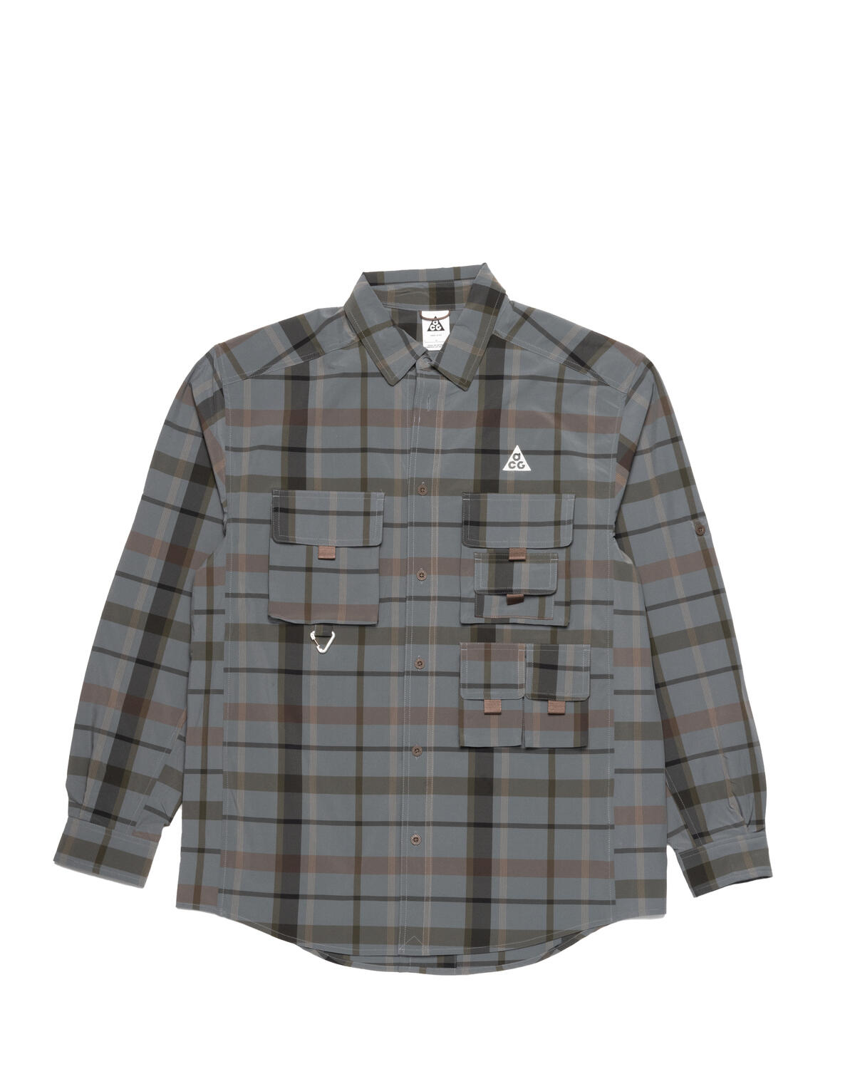 Nike ACG Devastation Trail Work Shirt Smoke Grey / Ironstone / Summit White - Image 2