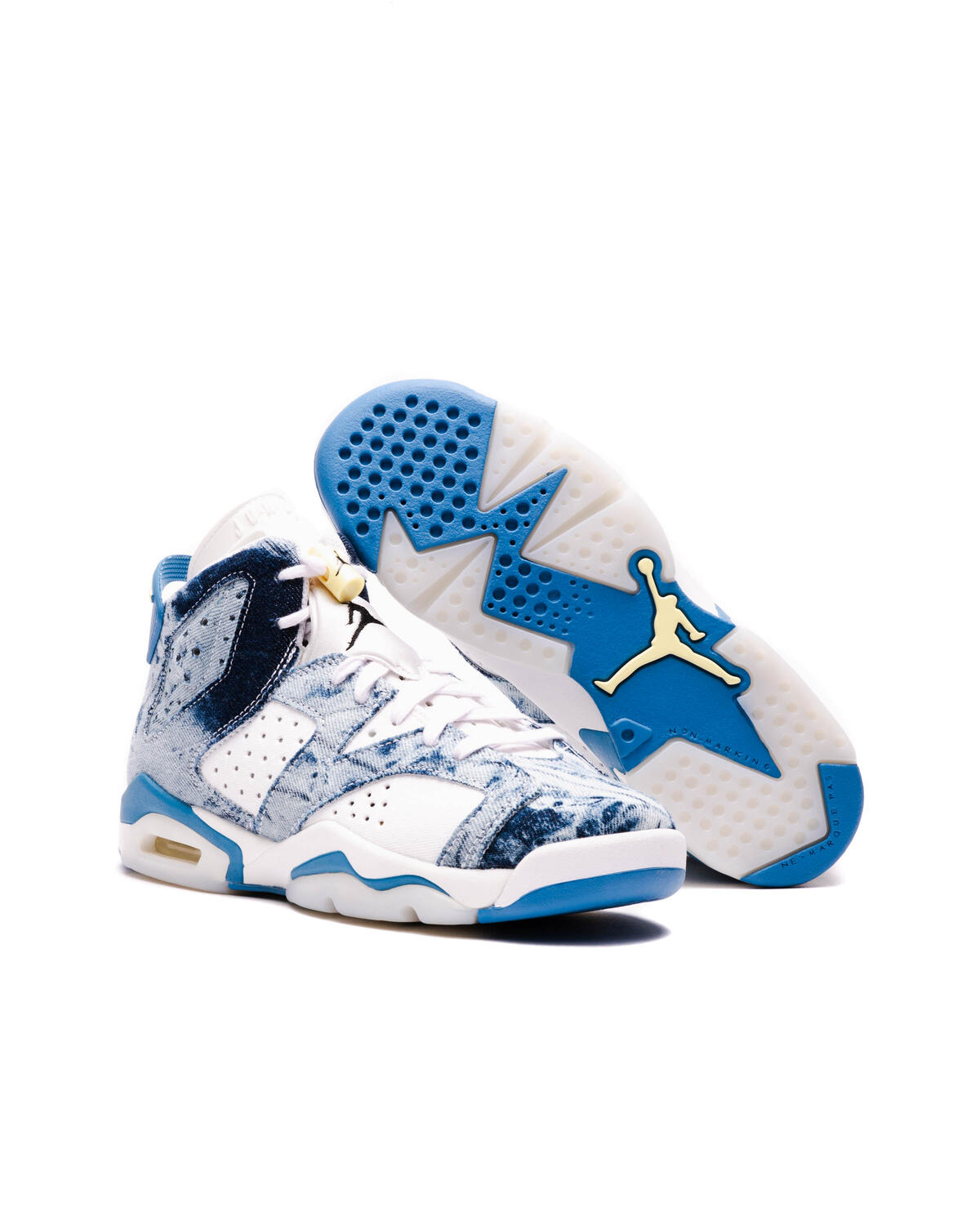 Air Jordan 6 Washed Denim Grade School Lifestyle Shoe - Blue/Denim Free Shipping - Image 5