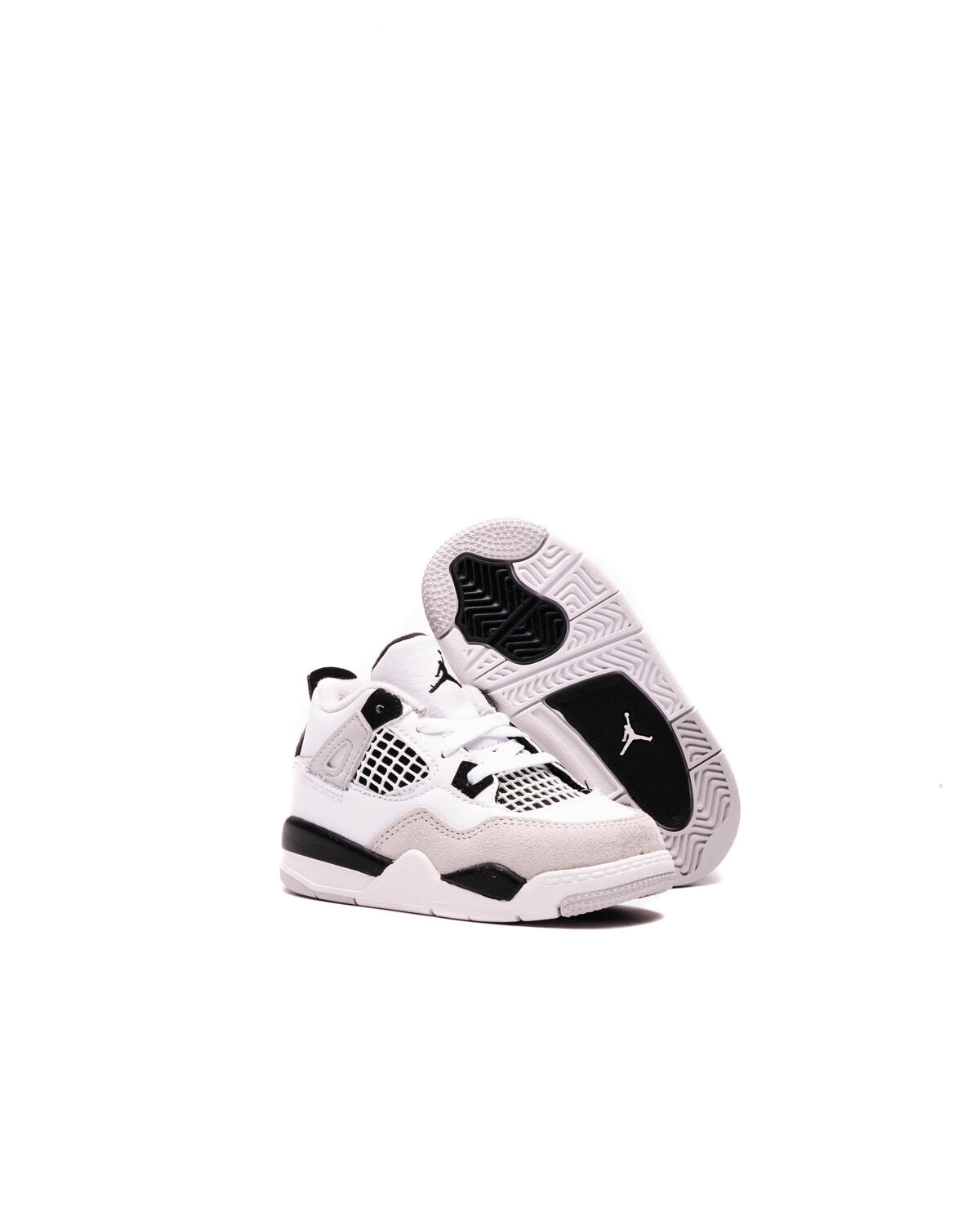 Air Jordan 4 Military Black Infant Toddler Lifestyle Shoes (Black/White) - Image 5