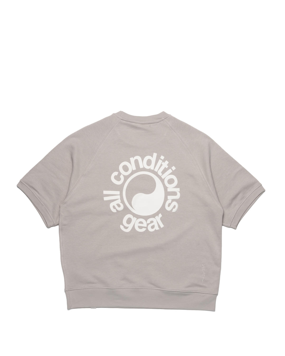 Nike ACG Dri-FIT Fleece Short Sleeve Crewneck Sweatshirt Light Iron Ore / Summit White - Image 3