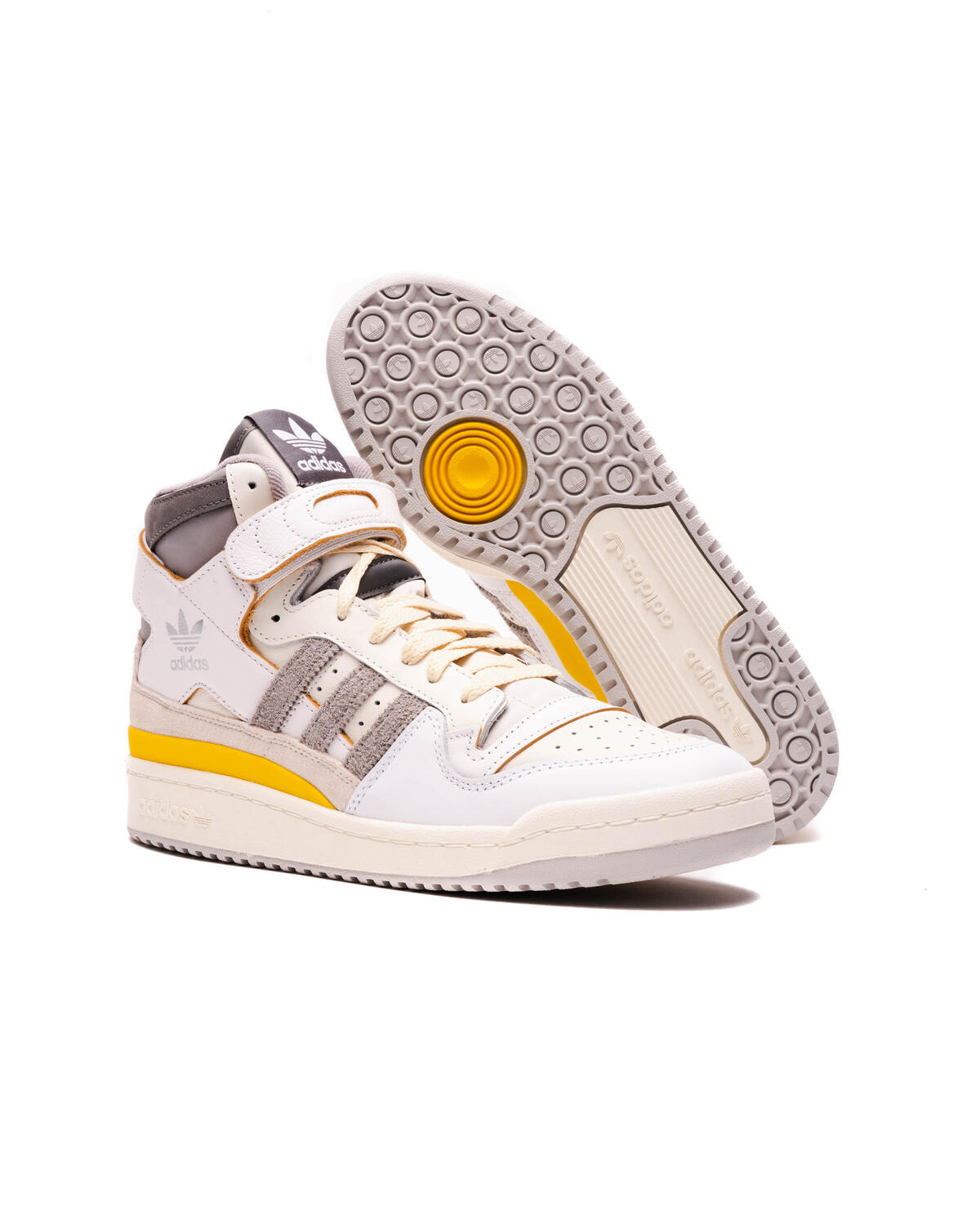 Adidas Forum 84 Hi White / Grey / Yellow - Image 5