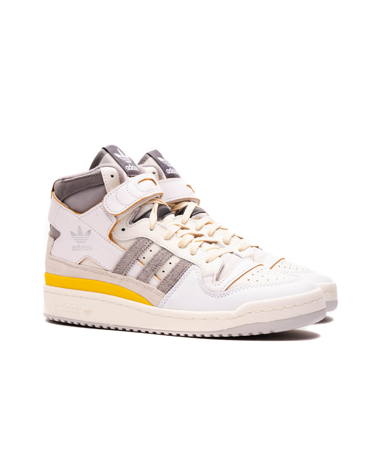 Adidas Forum 84 Hi White / Grey / Yellow - Image 3