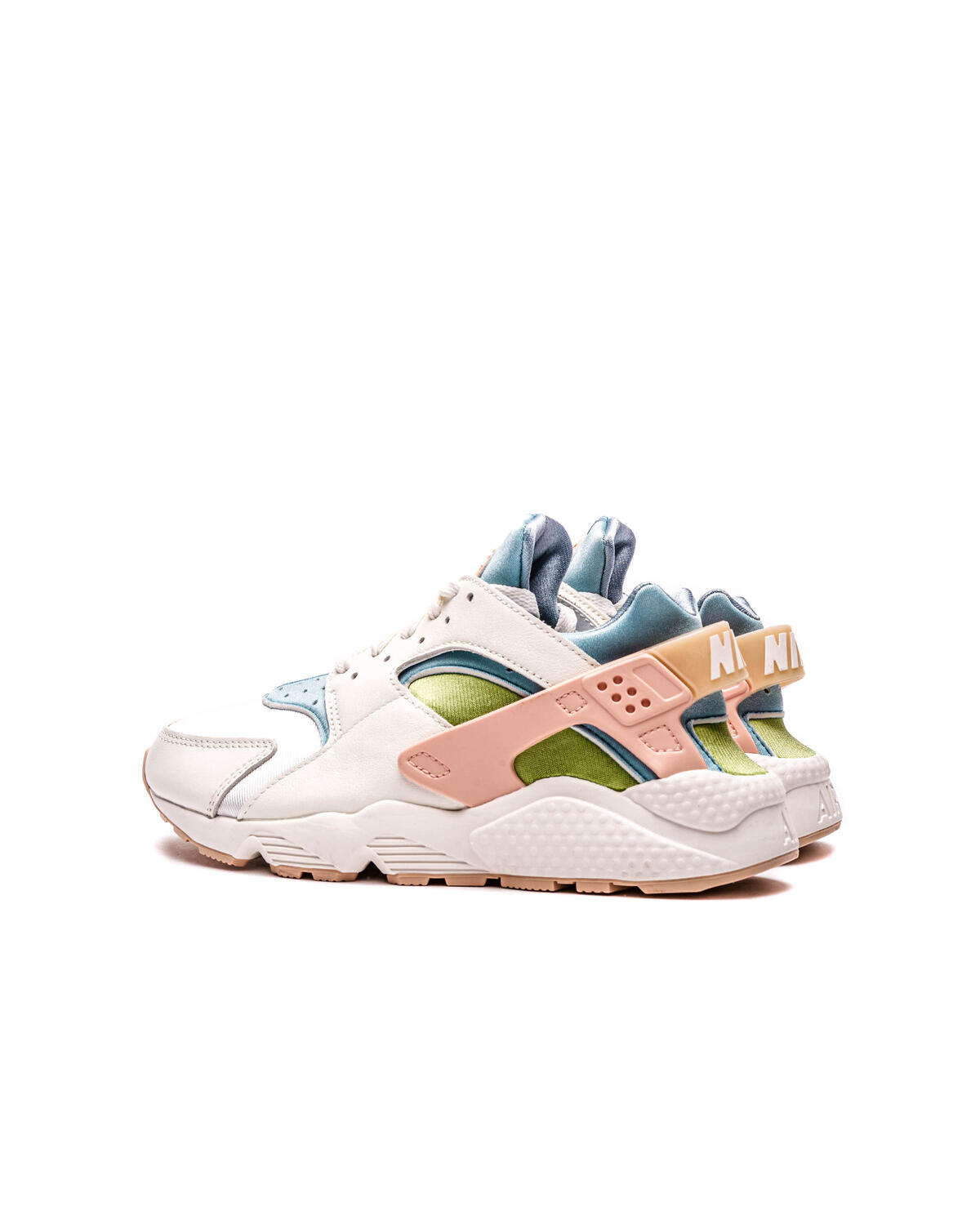 Nike Air Huarache SE Sail / Arctic Orange - Worn Blue - Vivid Green (Women's) - Image 4