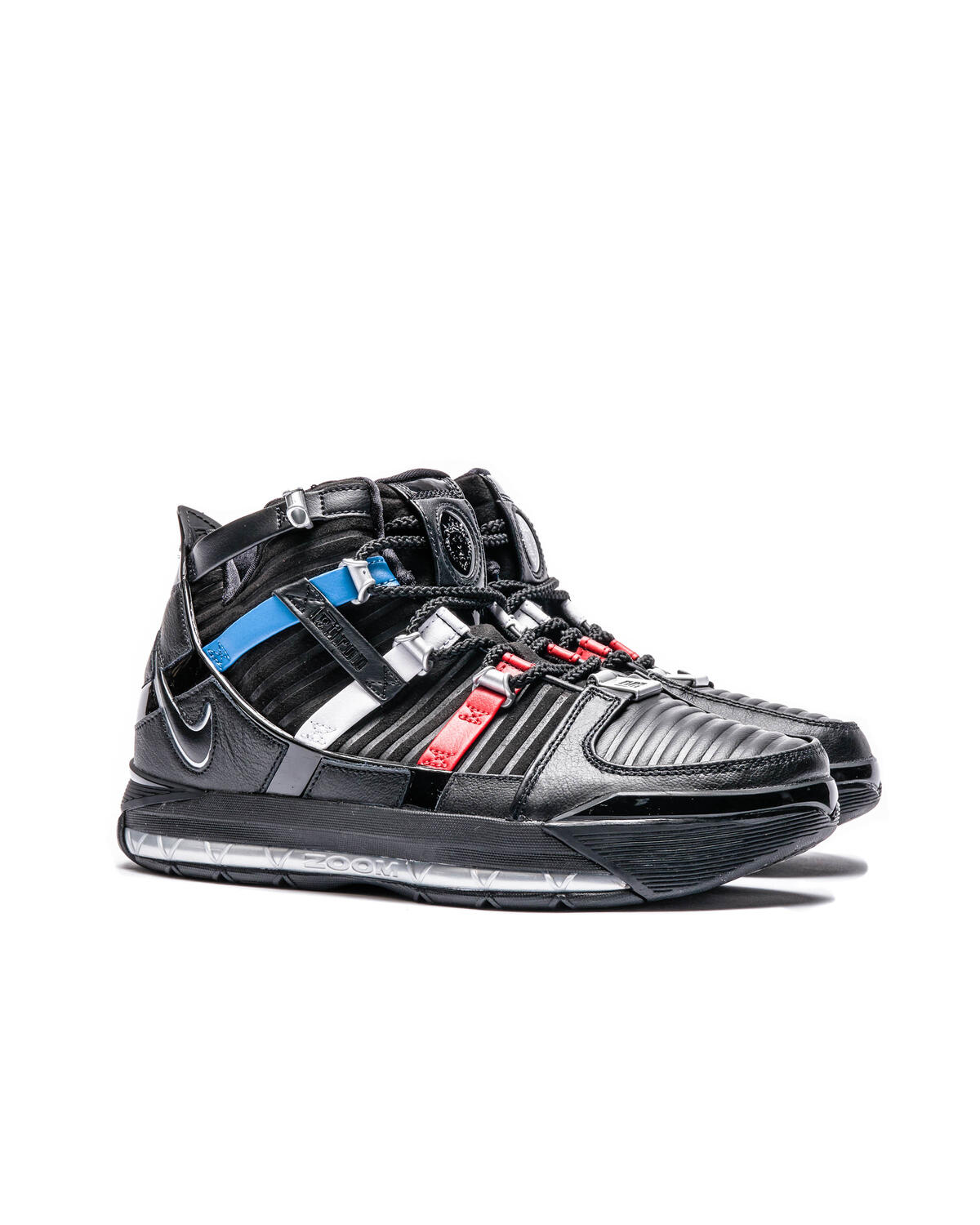 Nike Zoom Lebron 3 Black / Metallic Silver - University Red - Image 21