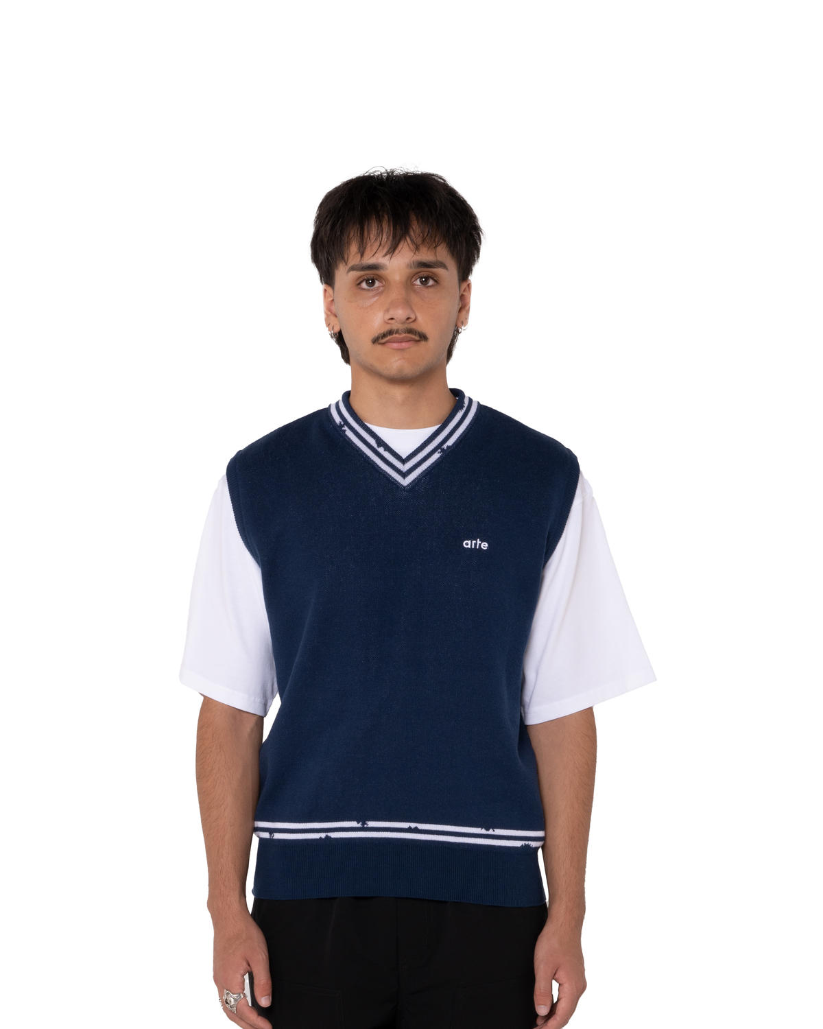 Arte Antwerp Destruct Stripe Vest - Image 4