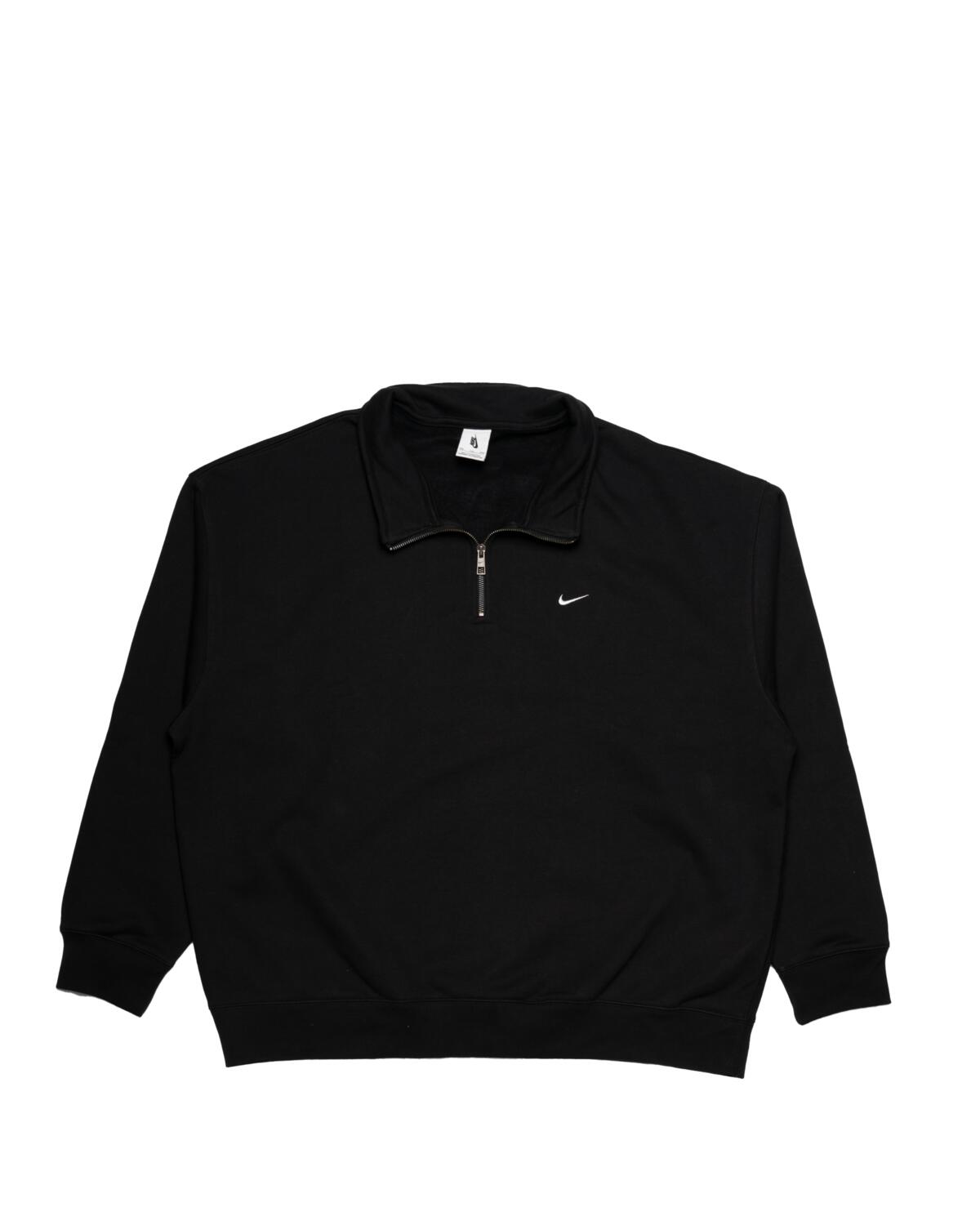 Nike Solo Swoosh 1/4 Zip Sweatshirt Black / White - Image 2