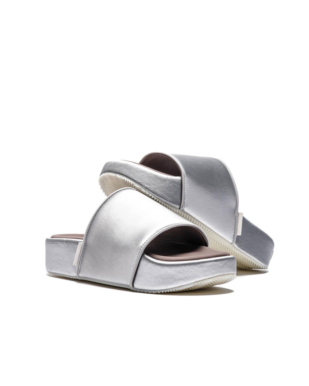 adidas Y-3 Slide Silver Metallic/Brown/Cream White - Image 17