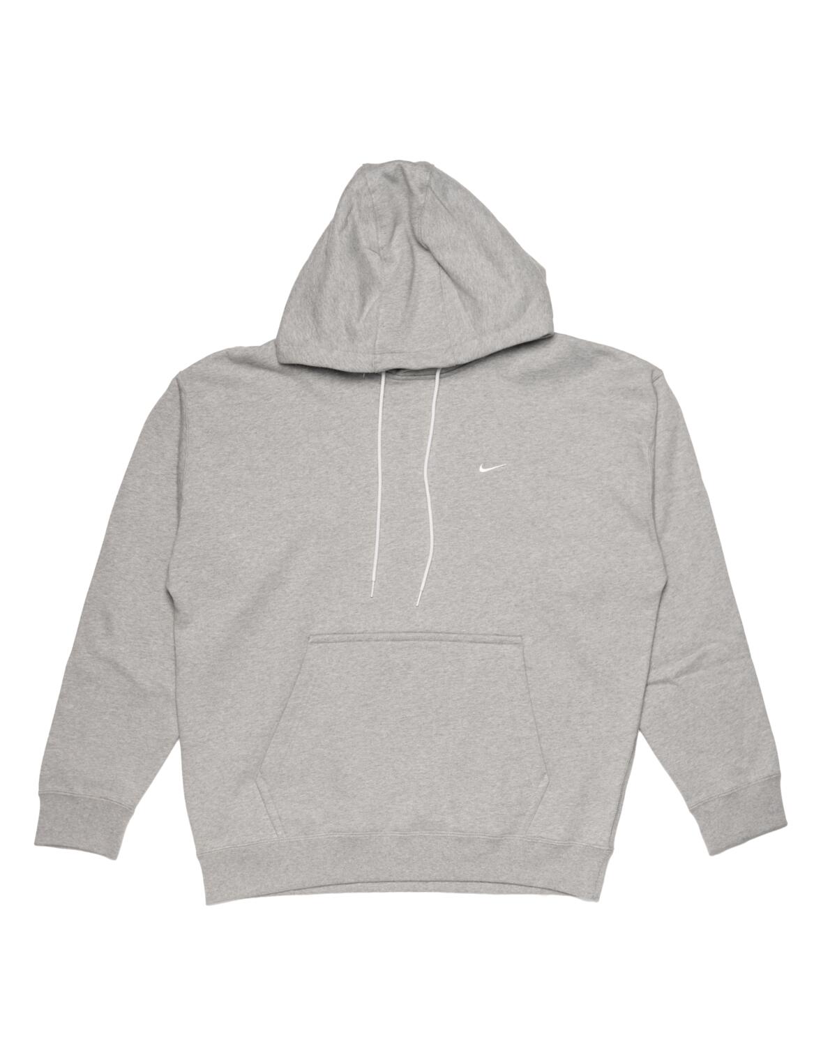 Nike Solo Swoosh Fleece Hoodie Dark Grey Heather / White - Image 11