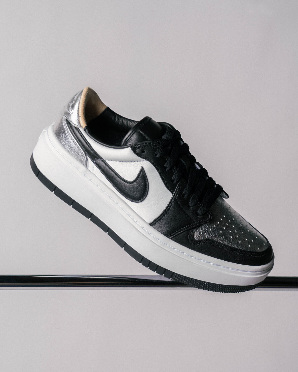 Nike Wmns Air Jordan 1 Elevate Low SE - Metallic Silver / Black / White / Onyx - Image 24