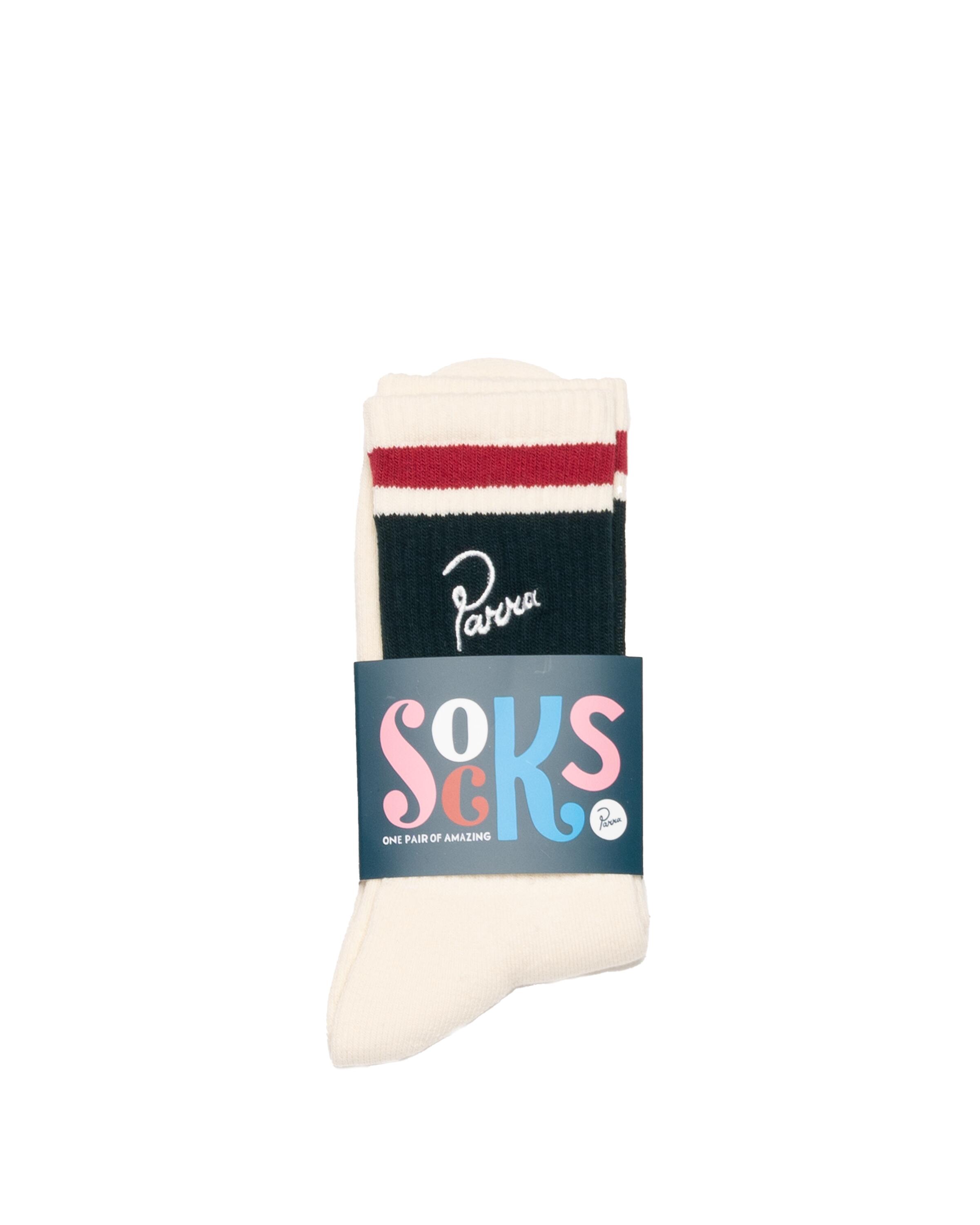 by parra striper logo crew socks