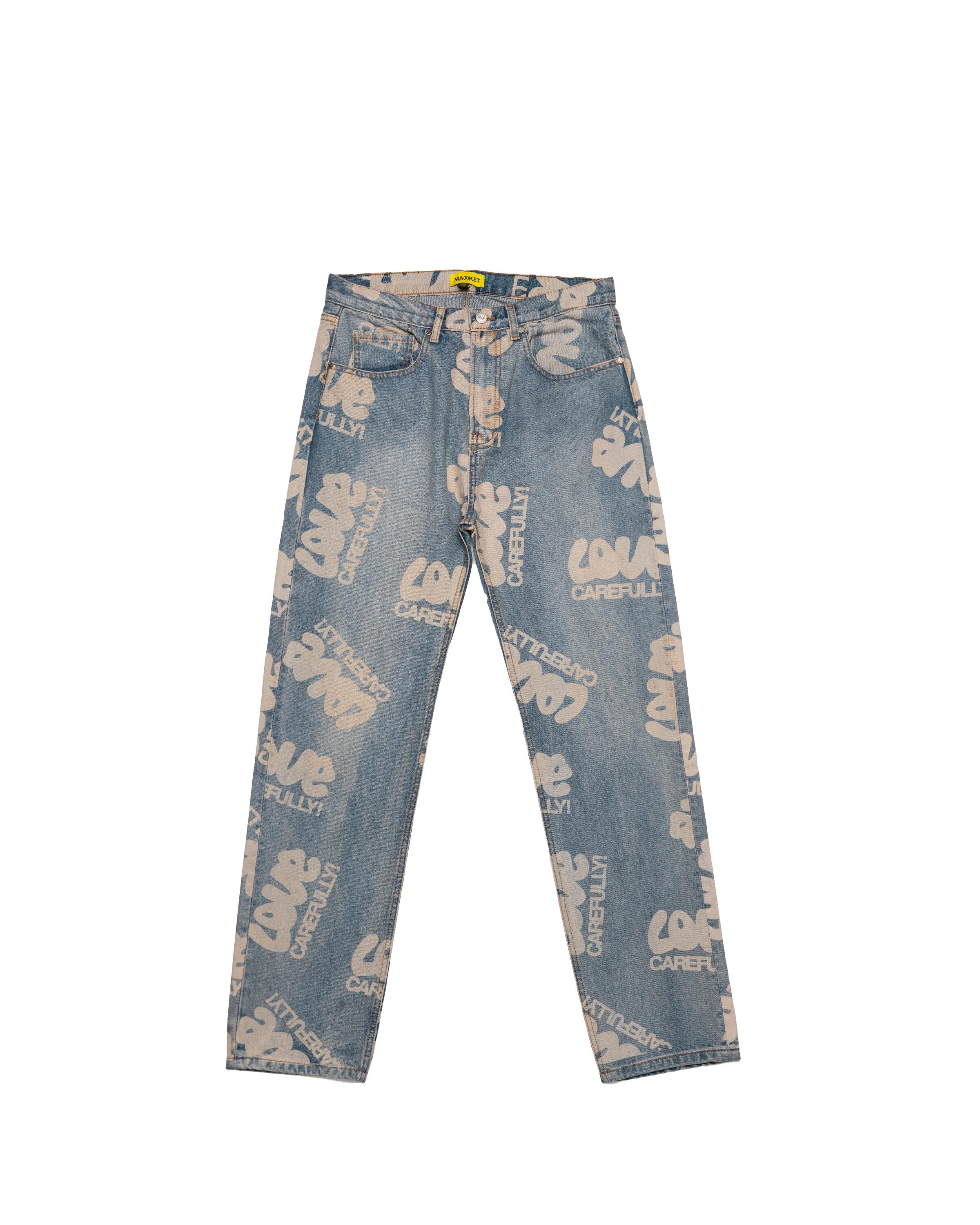 Market LOVE CAREFULLY LASER DENIM