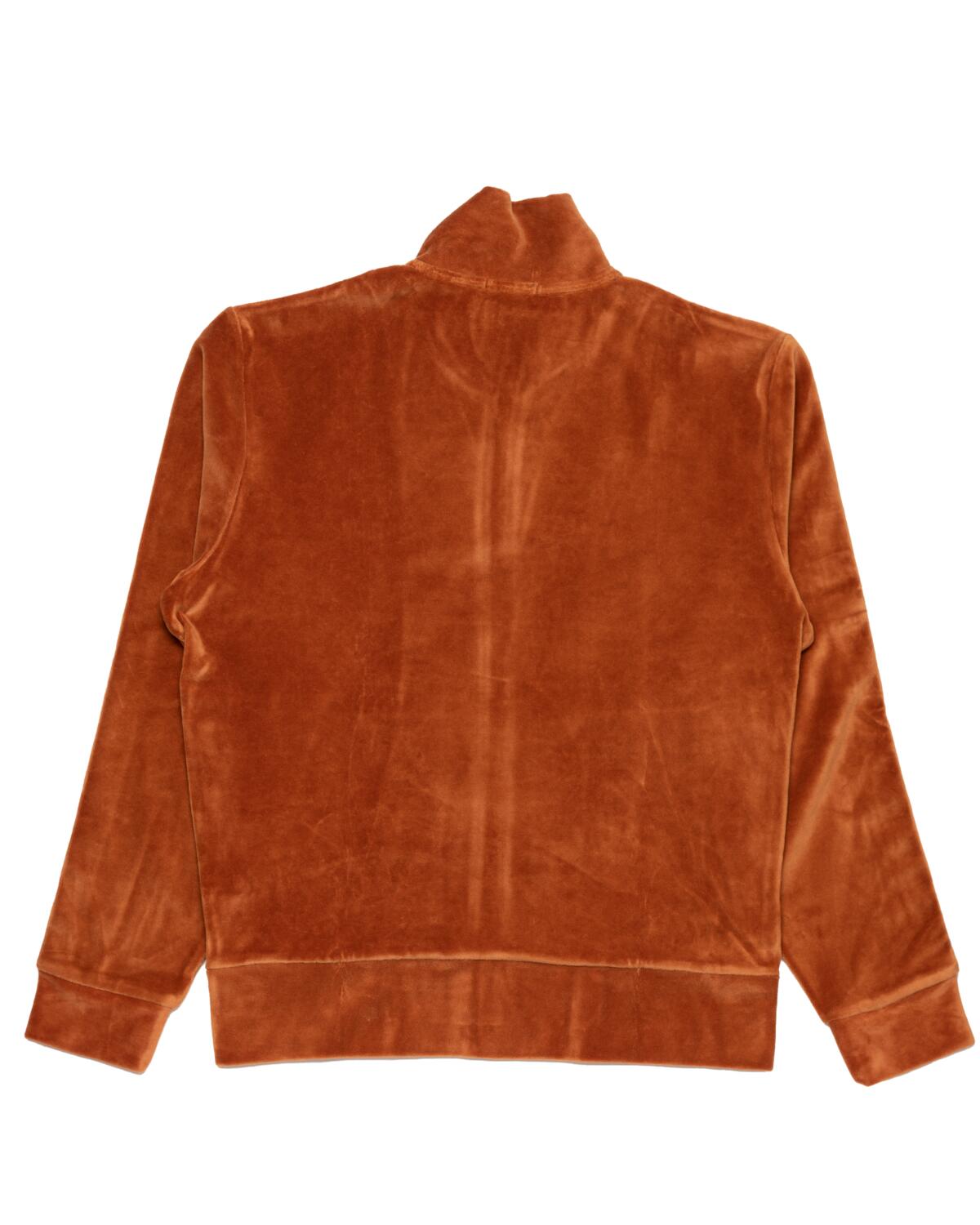 Lacoste Contrast Band Zip High Neck Velvet Sweatshirt - Image 7