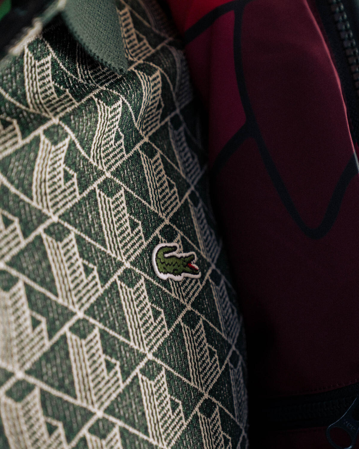 Lacoste Classic Fit Monogram Jacquard Polo - Image 4