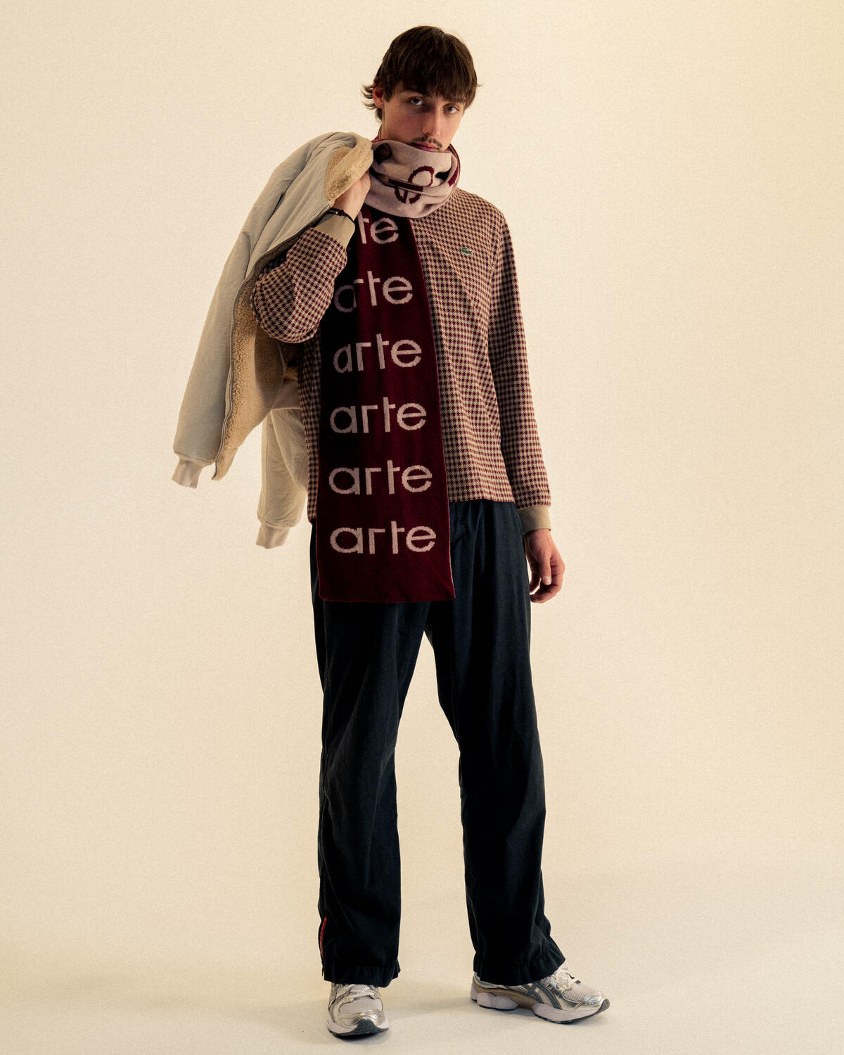 Lacoste Relaxed Fit Checked Cotton Jacquard Polo - Image 4