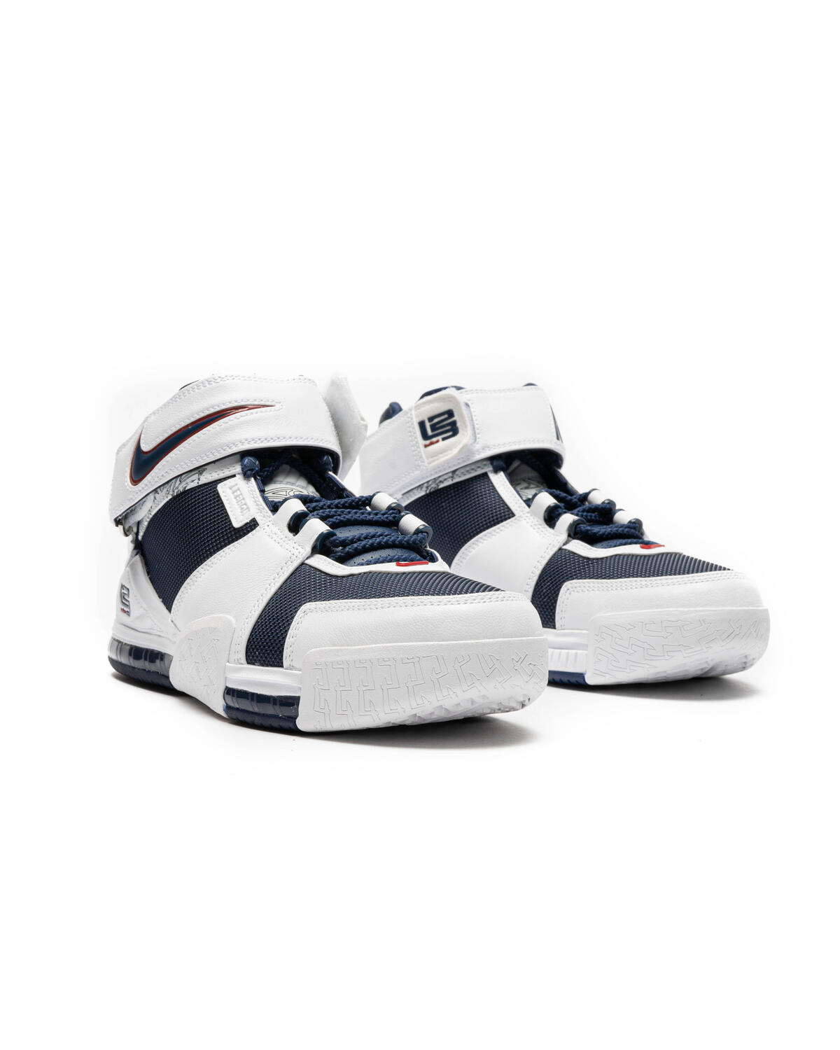 Nike Zoom Lebron 2 White / Midnight Navy / Varsity Crimson - Image 17