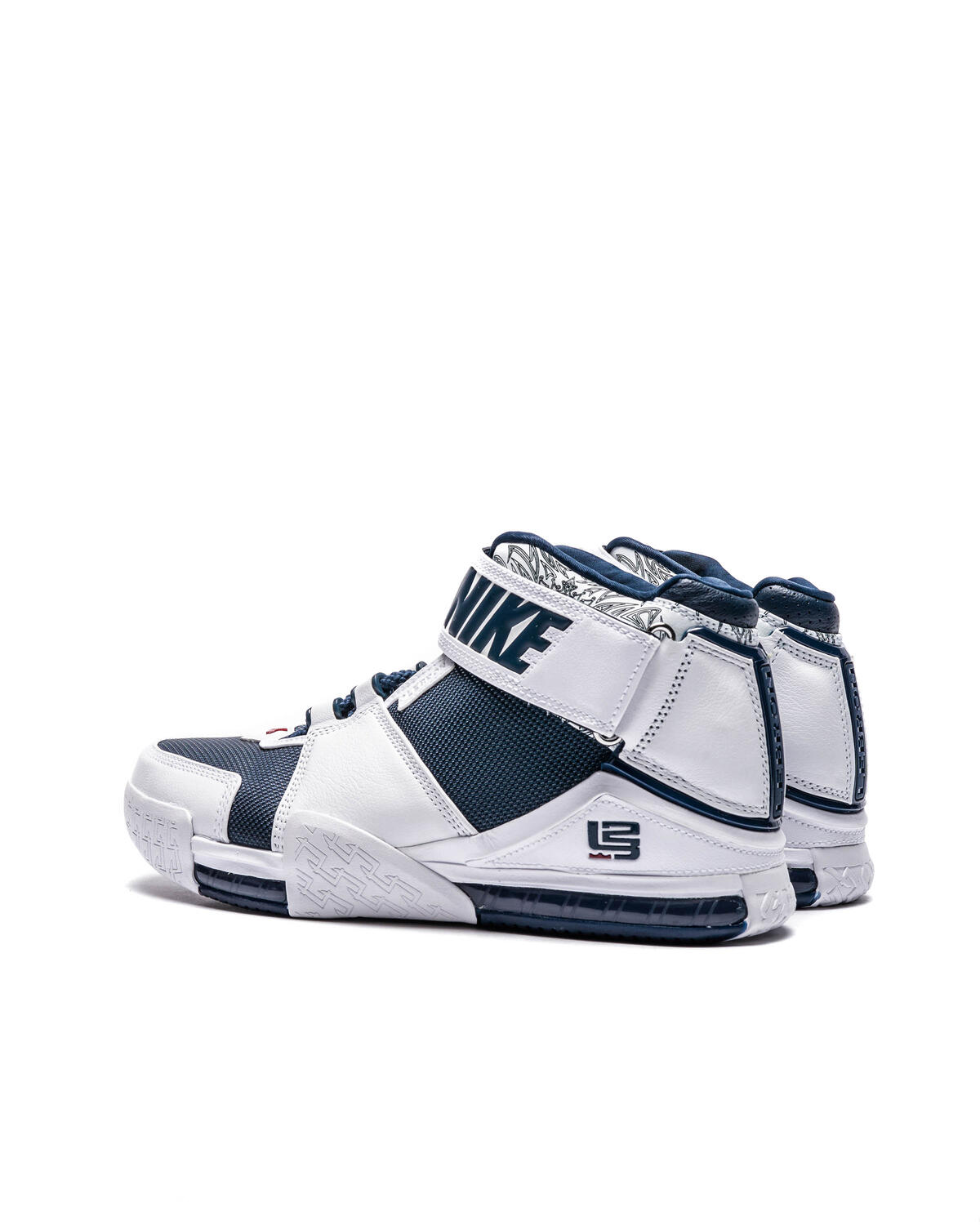 Nike Zoom Lebron 2 White / Midnight Navy / Varsity Crimson - Image 19