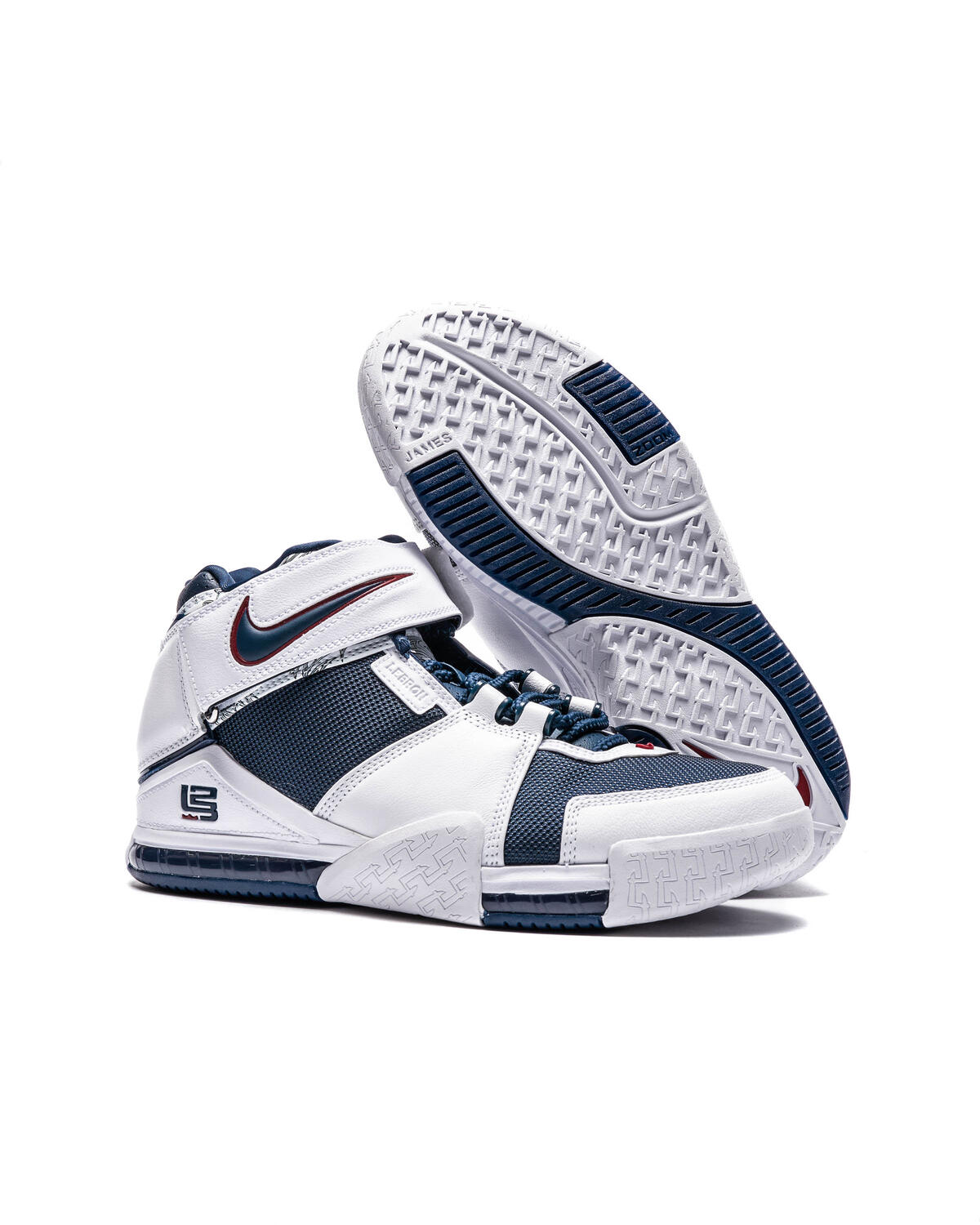 Nike Zoom Lebron 2 White / Midnight Navy / Varsity Crimson - Image 20