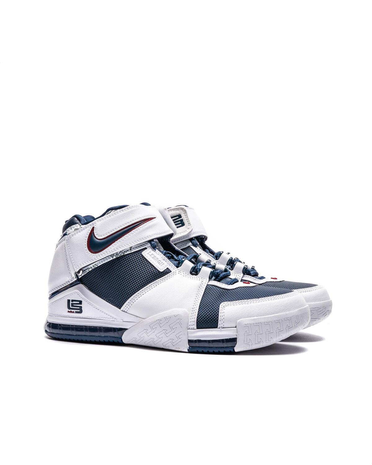 Nike Zoom Lebron 2 White / Midnight Navy / Varsity Crimson - Image 18
