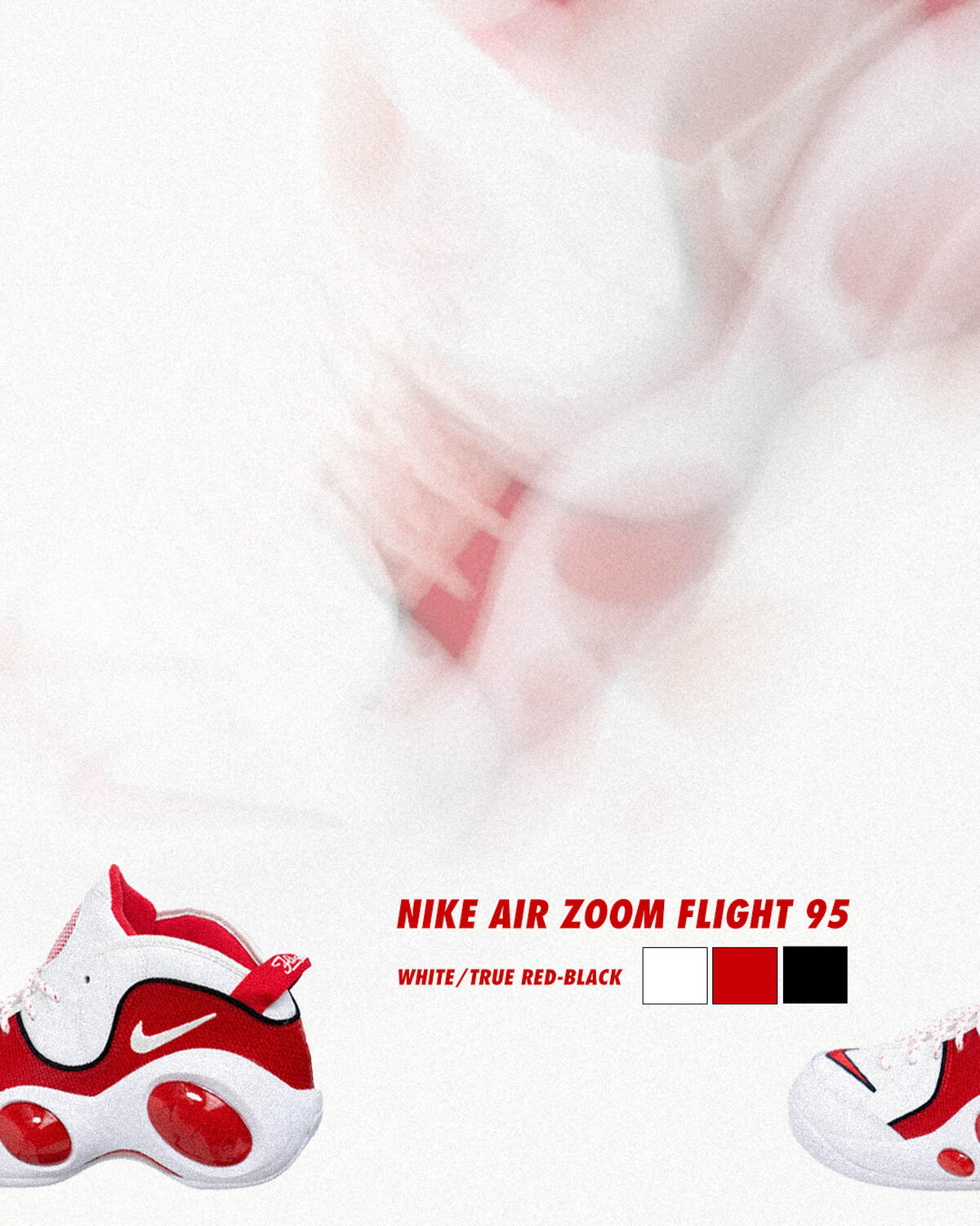 Nike Air Zoom Flight 95 White / True Red - Black - Image 6