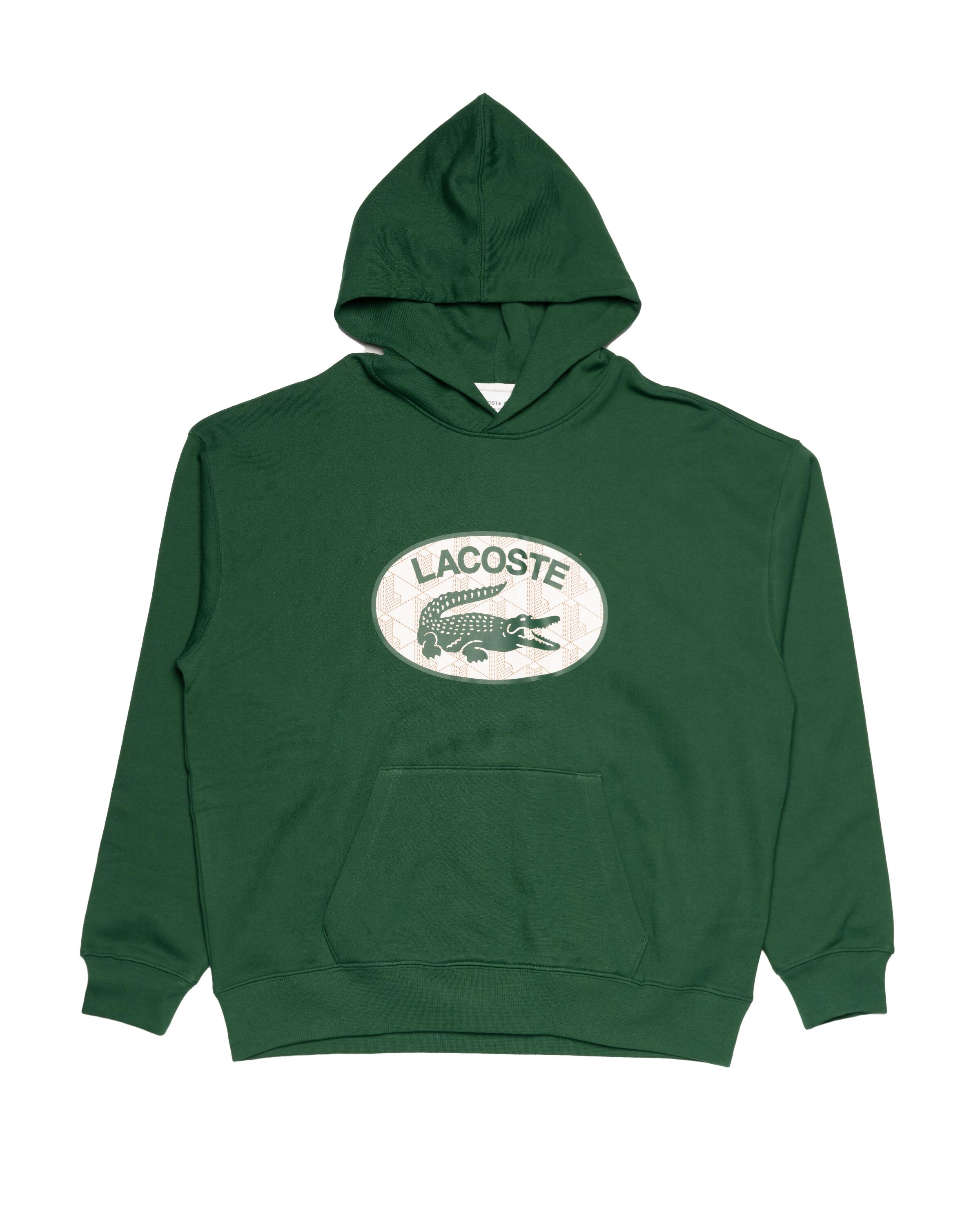 Lacoste Loose Fit Hooded Cotton Fleece Sweatshirt