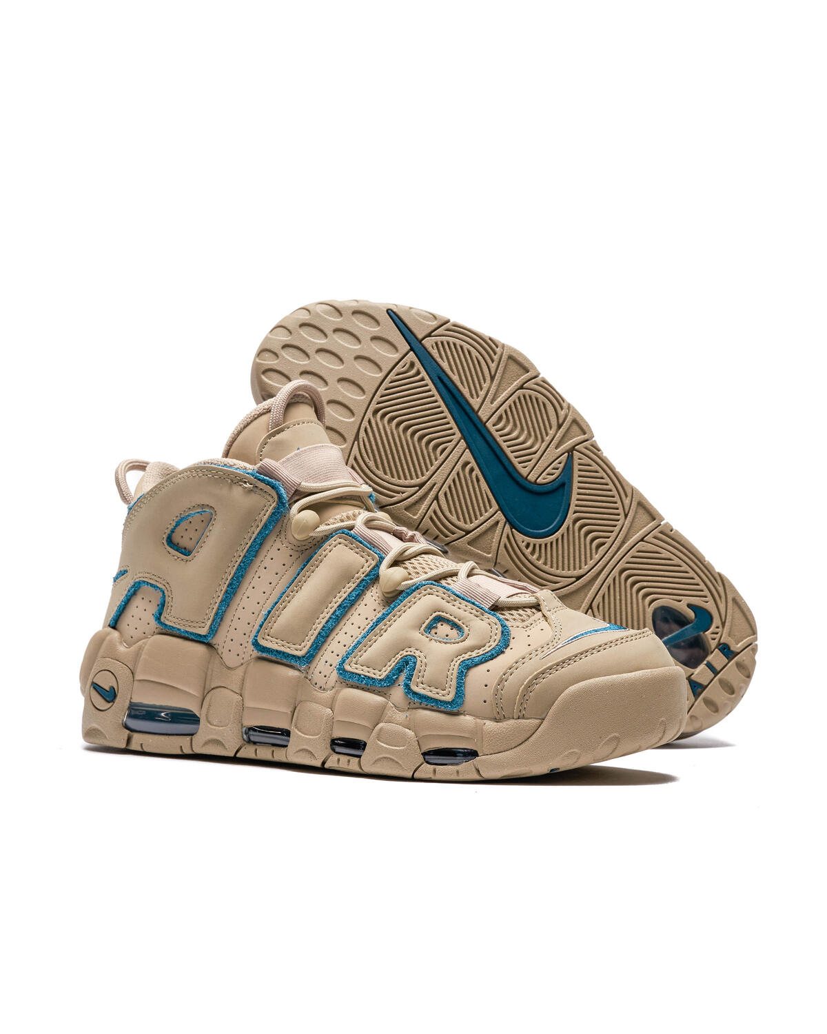Nike Air More Uptempo `96 - Limestone / Valerian Blue / Limes - Image 14