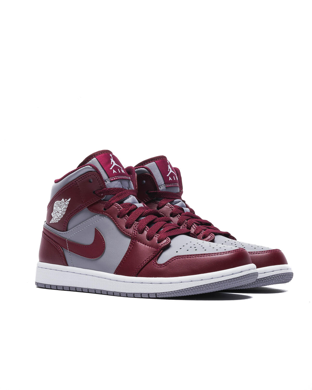 Nike Air Jordan 1 Mid - Cherrywood Red / White / Cement Grey - Image 18