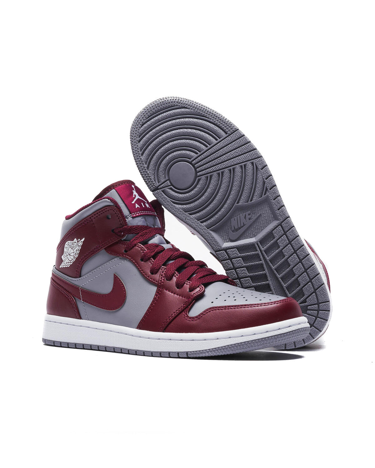 Nike Air Jordan 1 Mid - Cherrywood Red / White / Cement Grey - Image 20