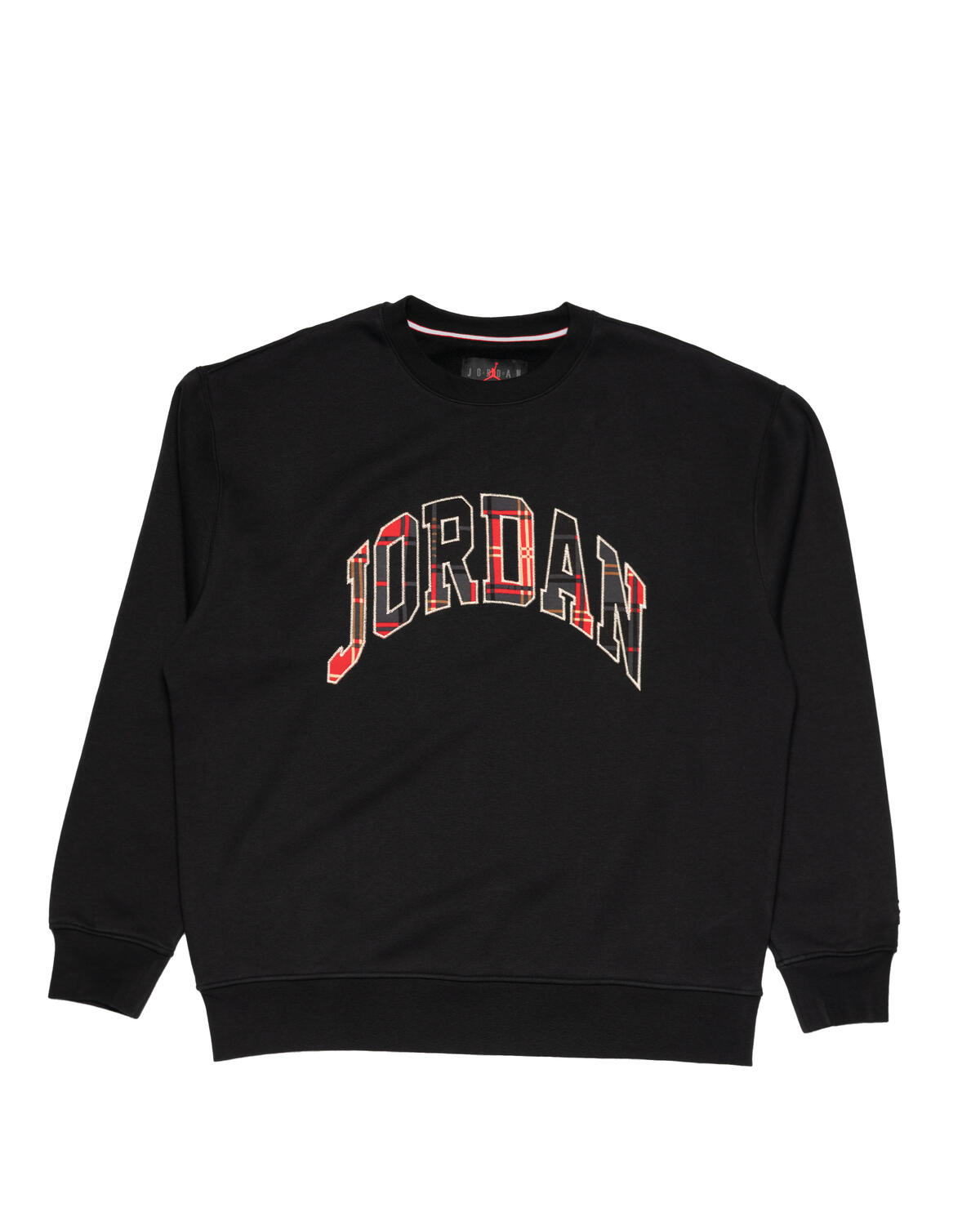 Jordan - Men - Essentials Plaid Fleece Crew - Black/Rattan - Image 9