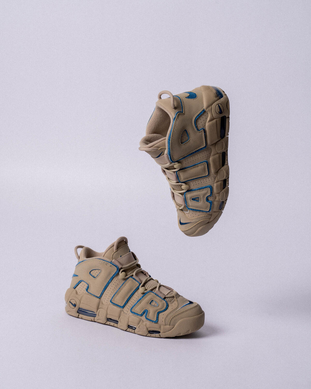 Nike Air More Uptempo `96 - Limestone / Valerian Blue / Limes - Image 15
