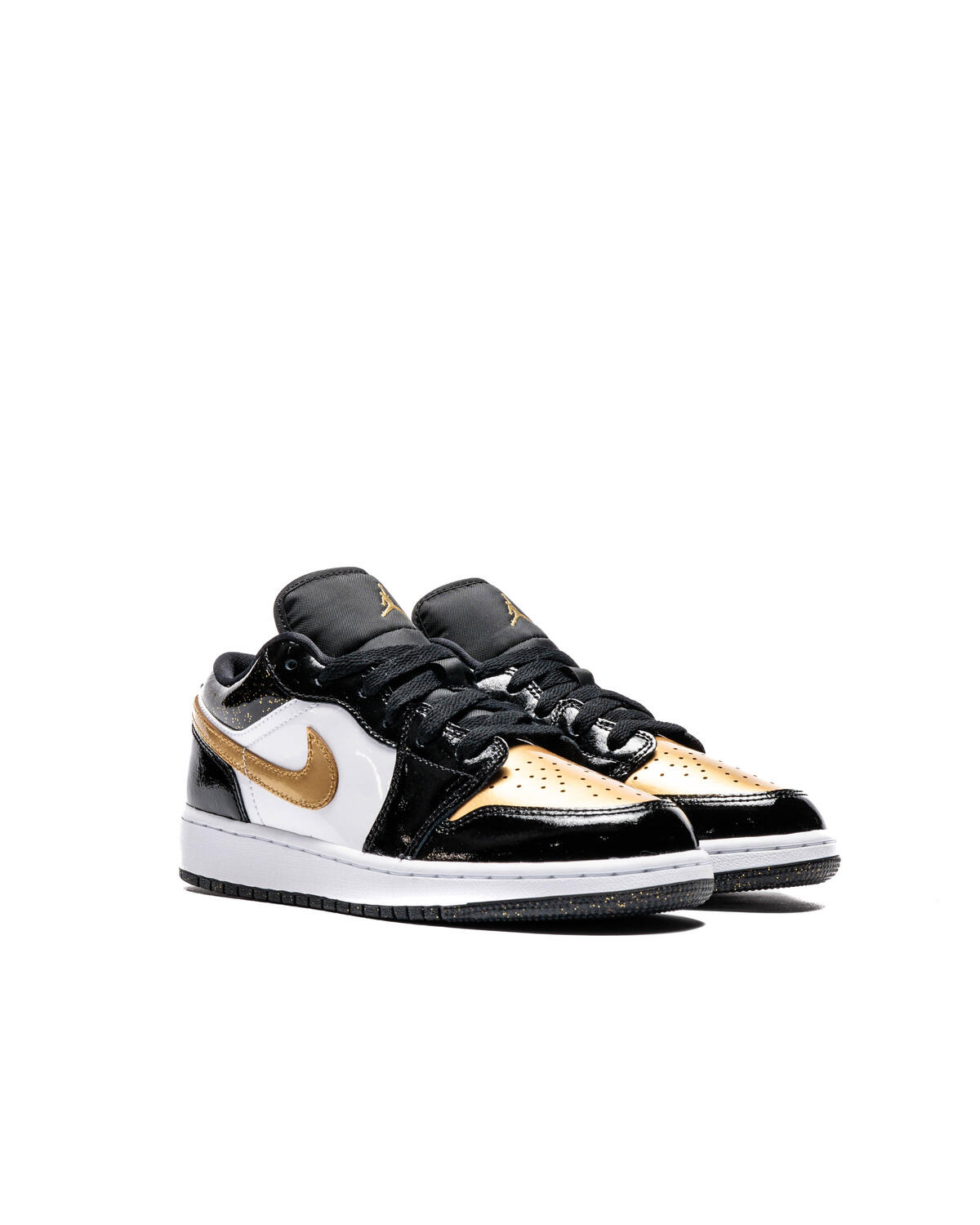 Air Jordan 1 Low SE Gold Toe Grade School Lifestyle Shoe - Black/Gold - Image 3