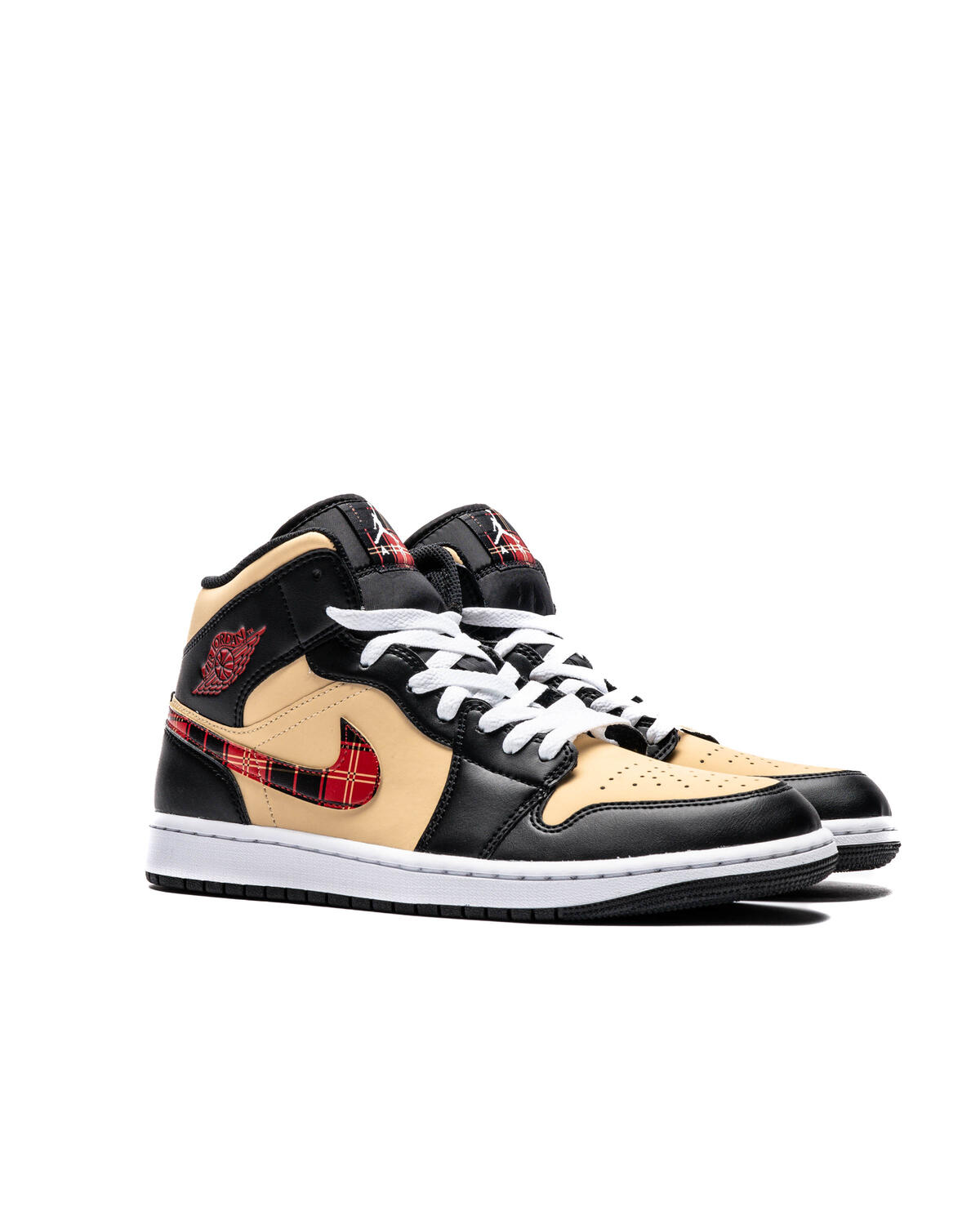 Air Jordan 1 Mid Black/Multi/Sesame/Fire Red - Image 12