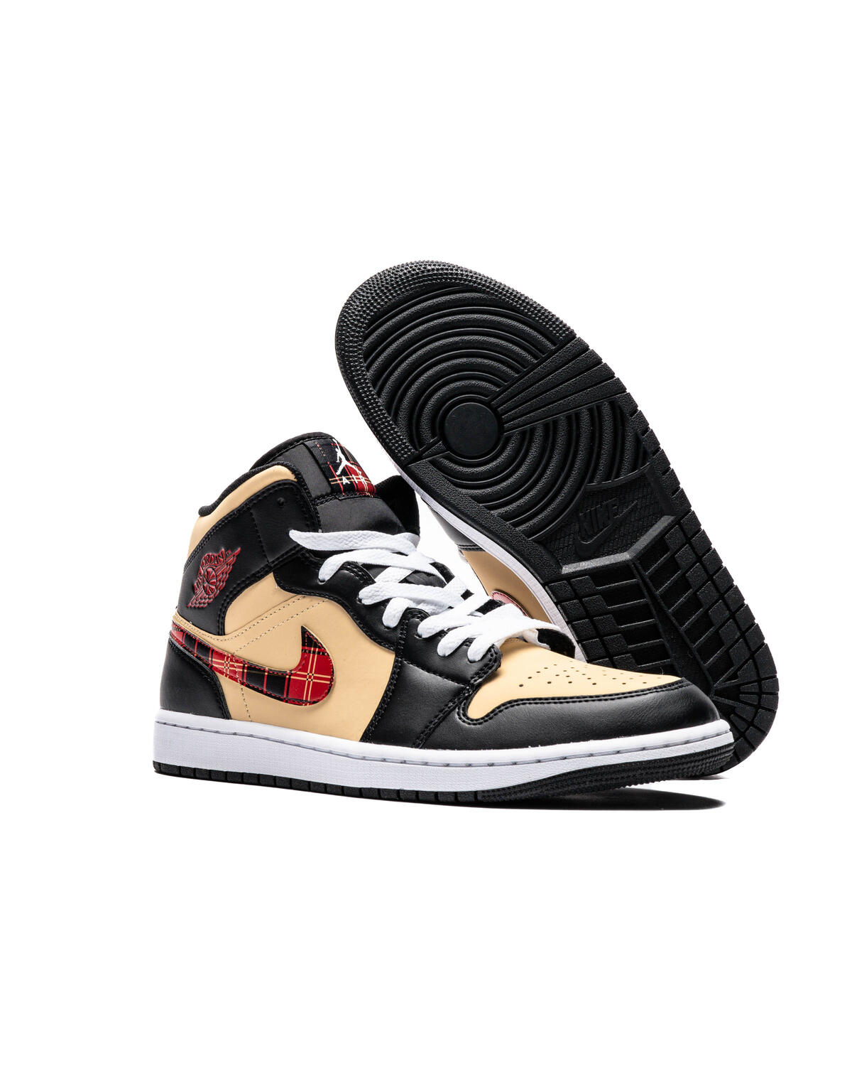 Air Jordan 1 Mid Black/Multi/Sesame/Fire Red - Image 14