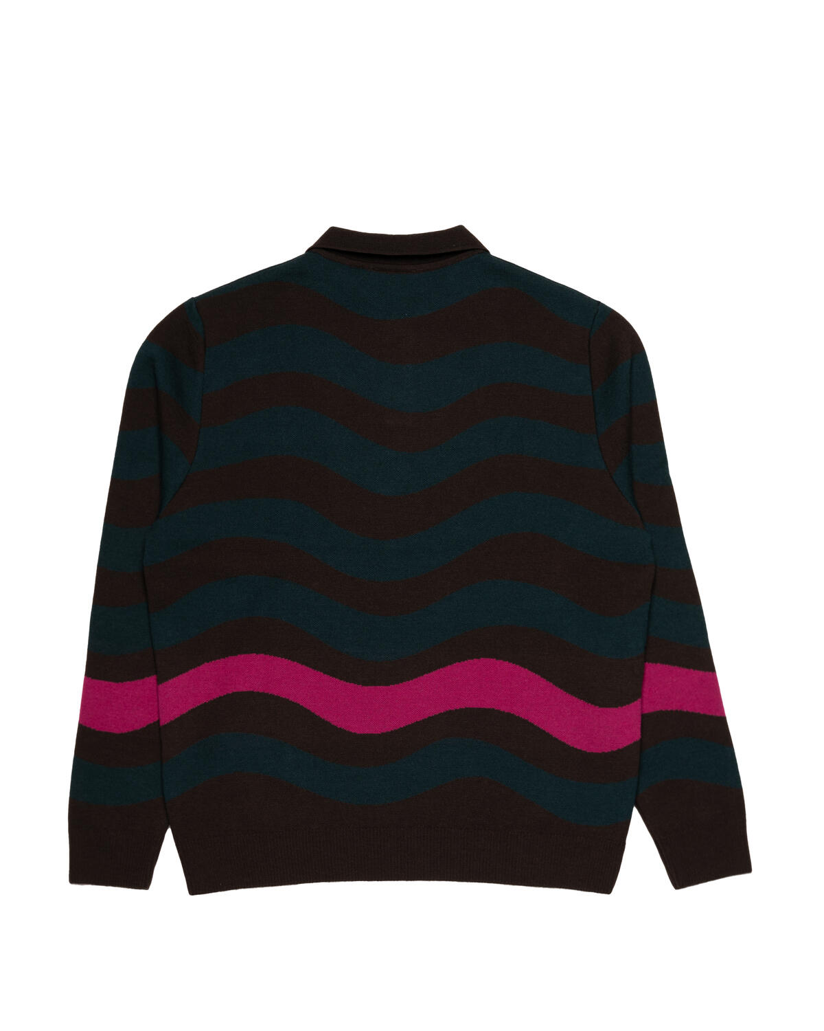 by Parra One Weird Wave Knitted Sweatshirt - Chocolate - Image 3